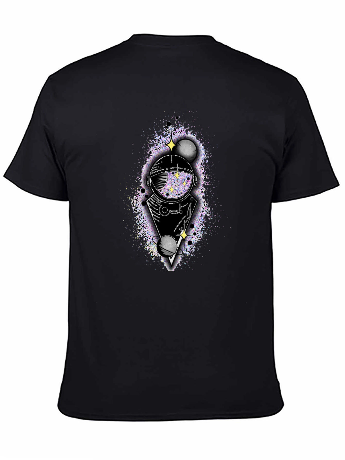 Astronaut Galaxy T-Shirt - Black Graphic Tee