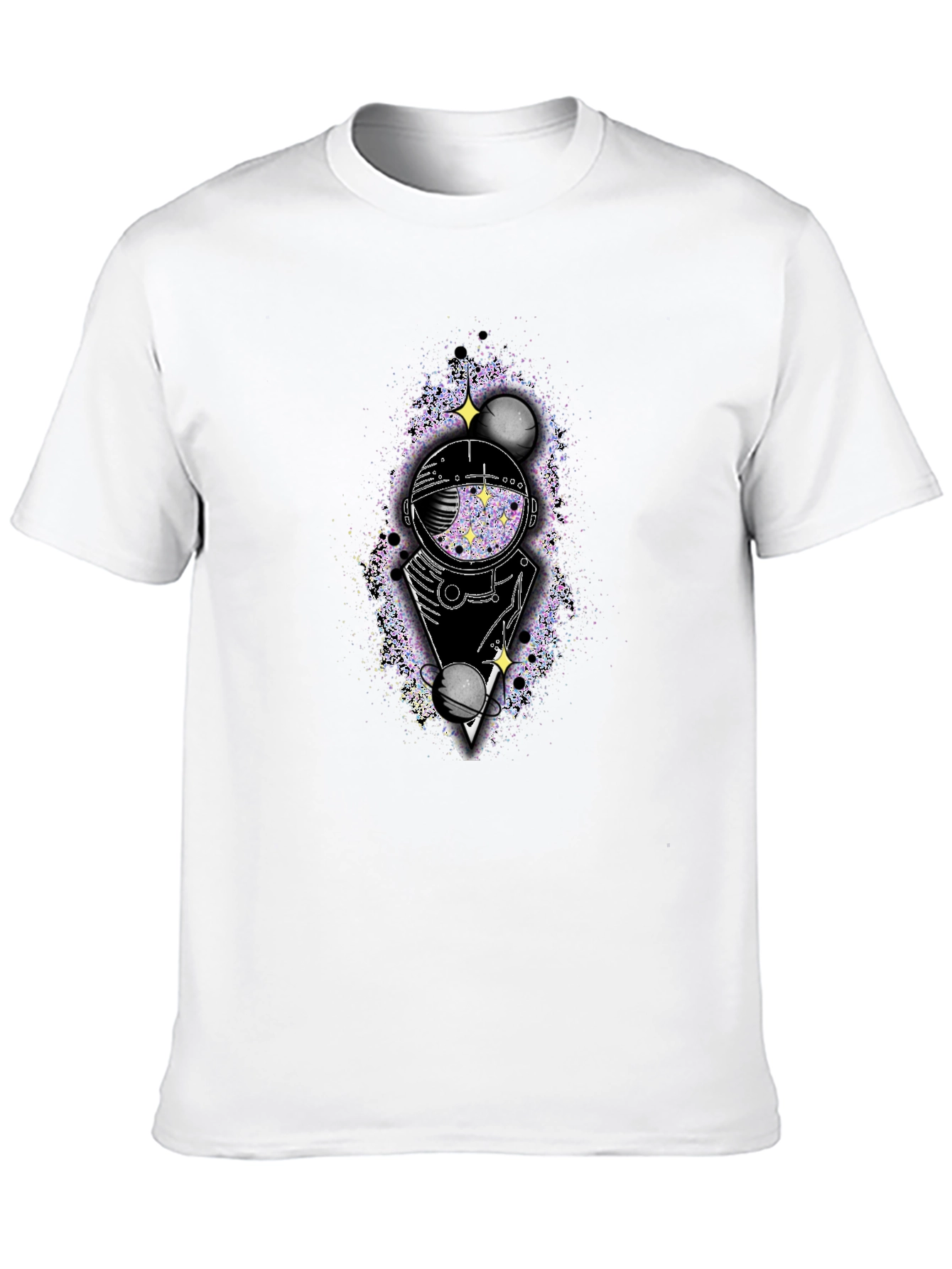 Astronaut Galaxy T-Shirt - Black Graphic Tee