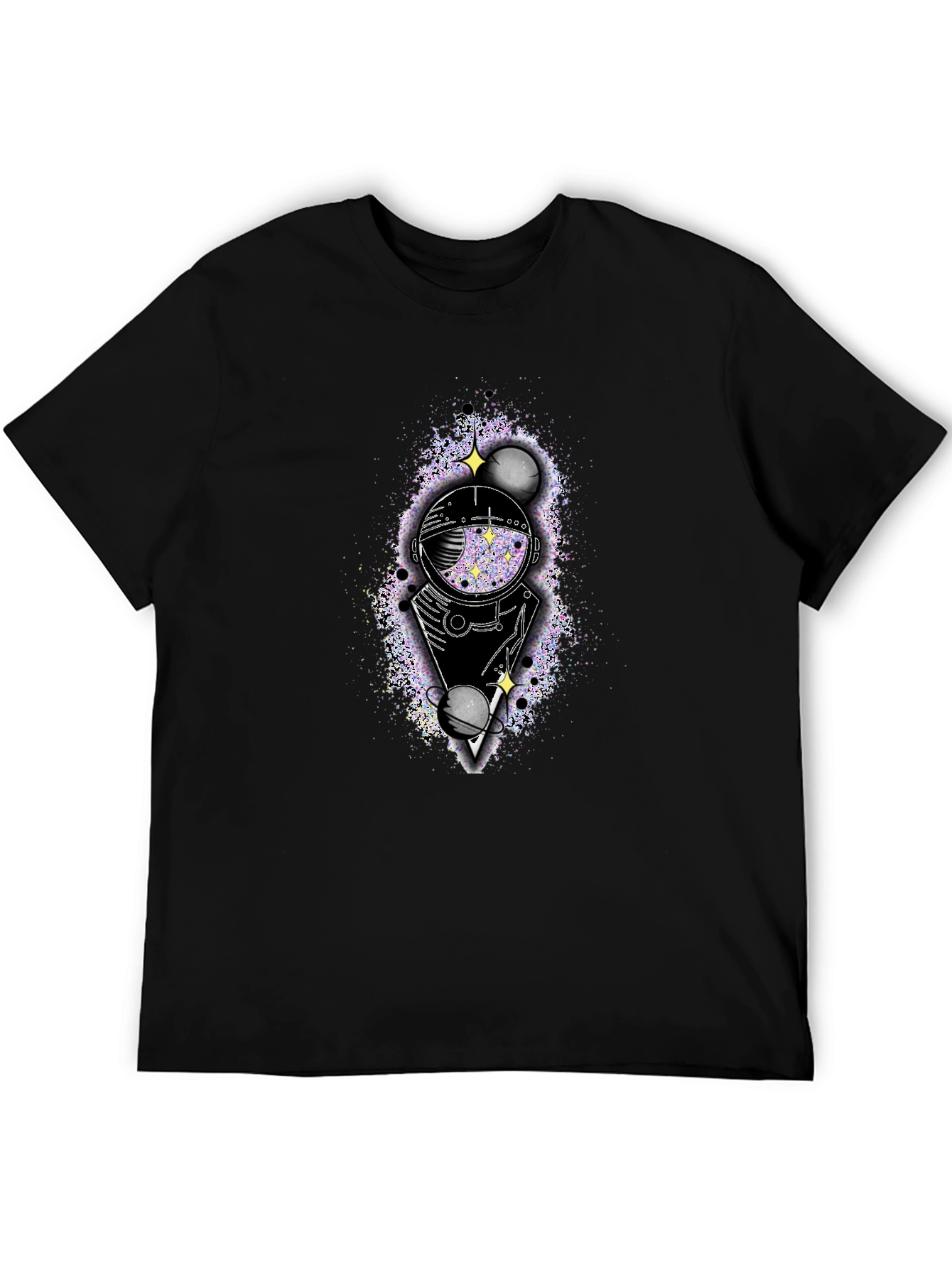 Astronaut Galaxy T-Shirt - Black Graphic Tee
