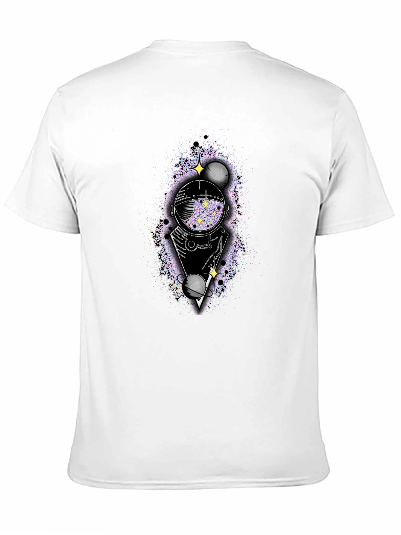 Astronaut Galaxy T-Shirt - Black Graphic Tee