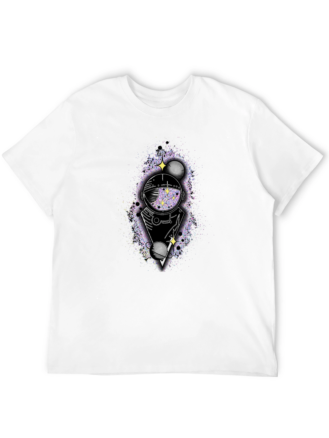 Astronaut Galaxy T-Shirt - Black Graphic Tee