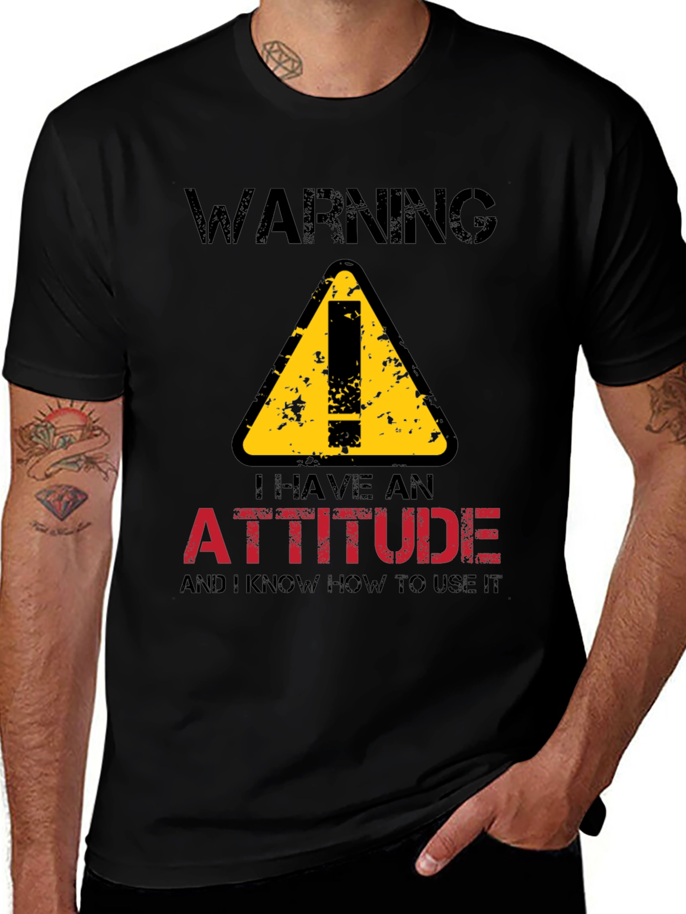 Warning Attitude T-Shirt - Funny Graphic Tee