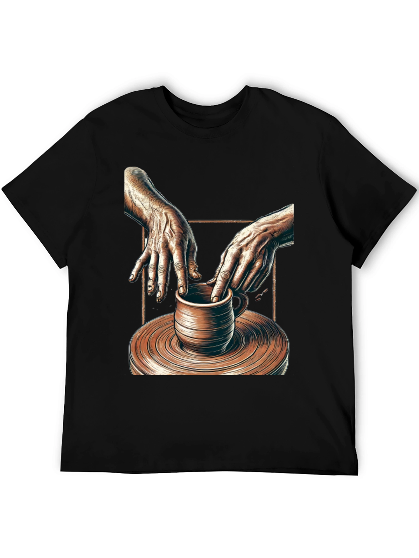 Potters Hands Graphic Tee - Unisex Black T-Shirt