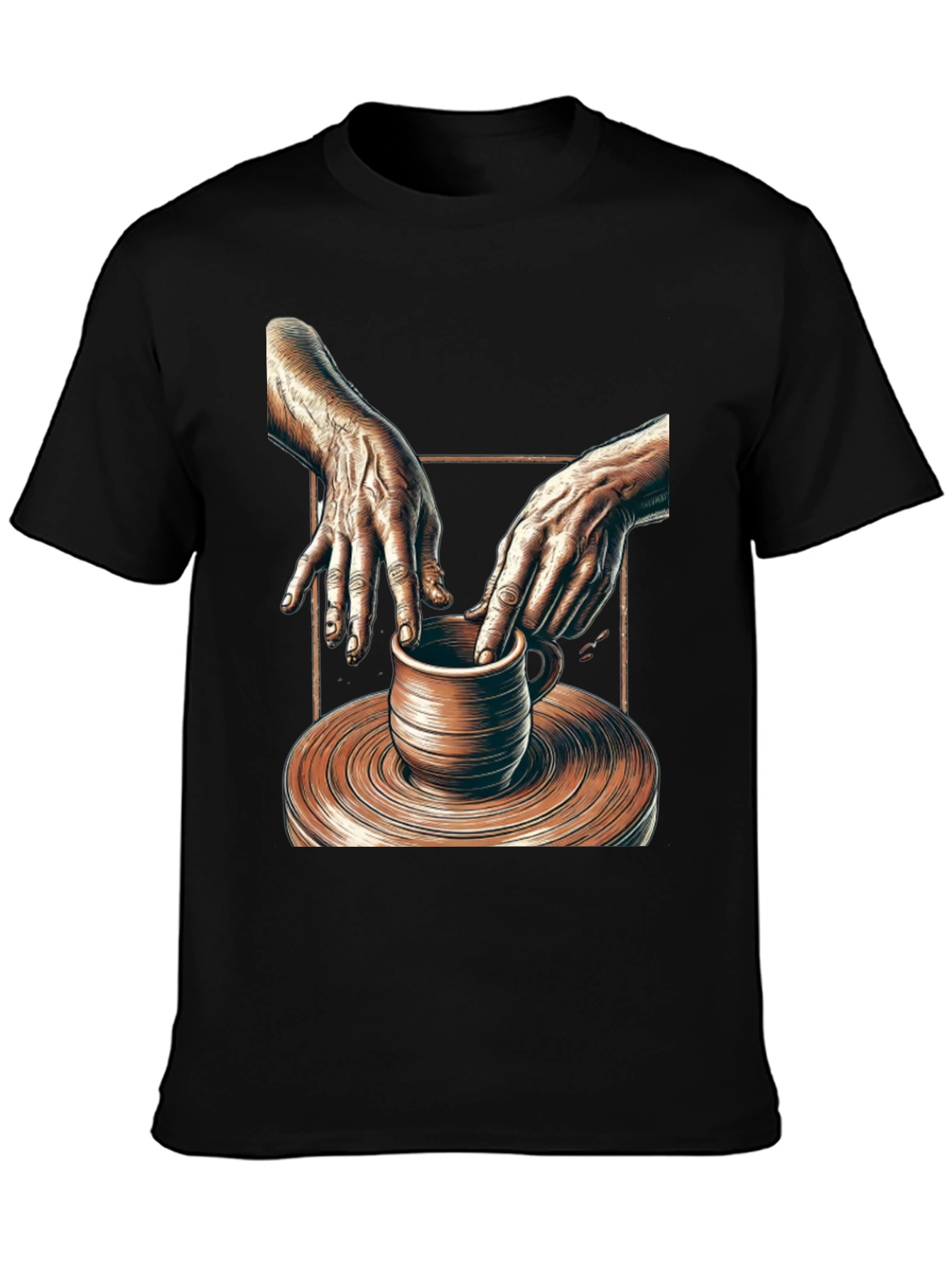 Potters Hands Graphic Tee - Unisex Black T-Shirt