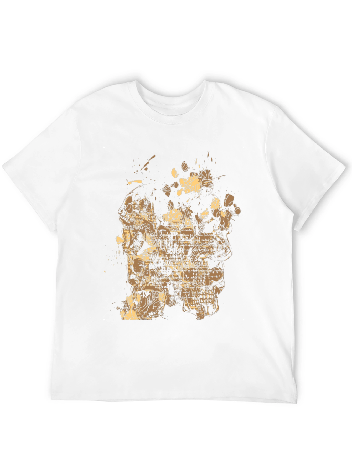 Abstract Skull Graphic Tee - Mens Black T-Shirt