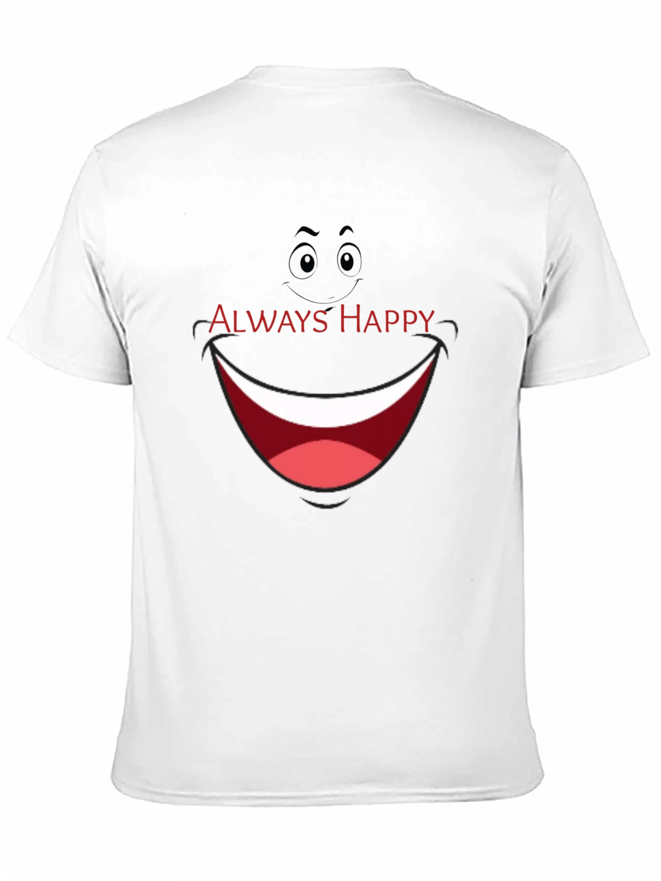 Always Happy Graphic T-Shirt - Black Smile Tee