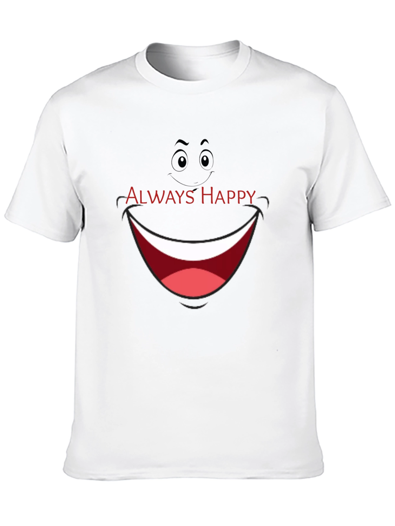 Always Happy Graphic T-Shirt - Black Smile Tee