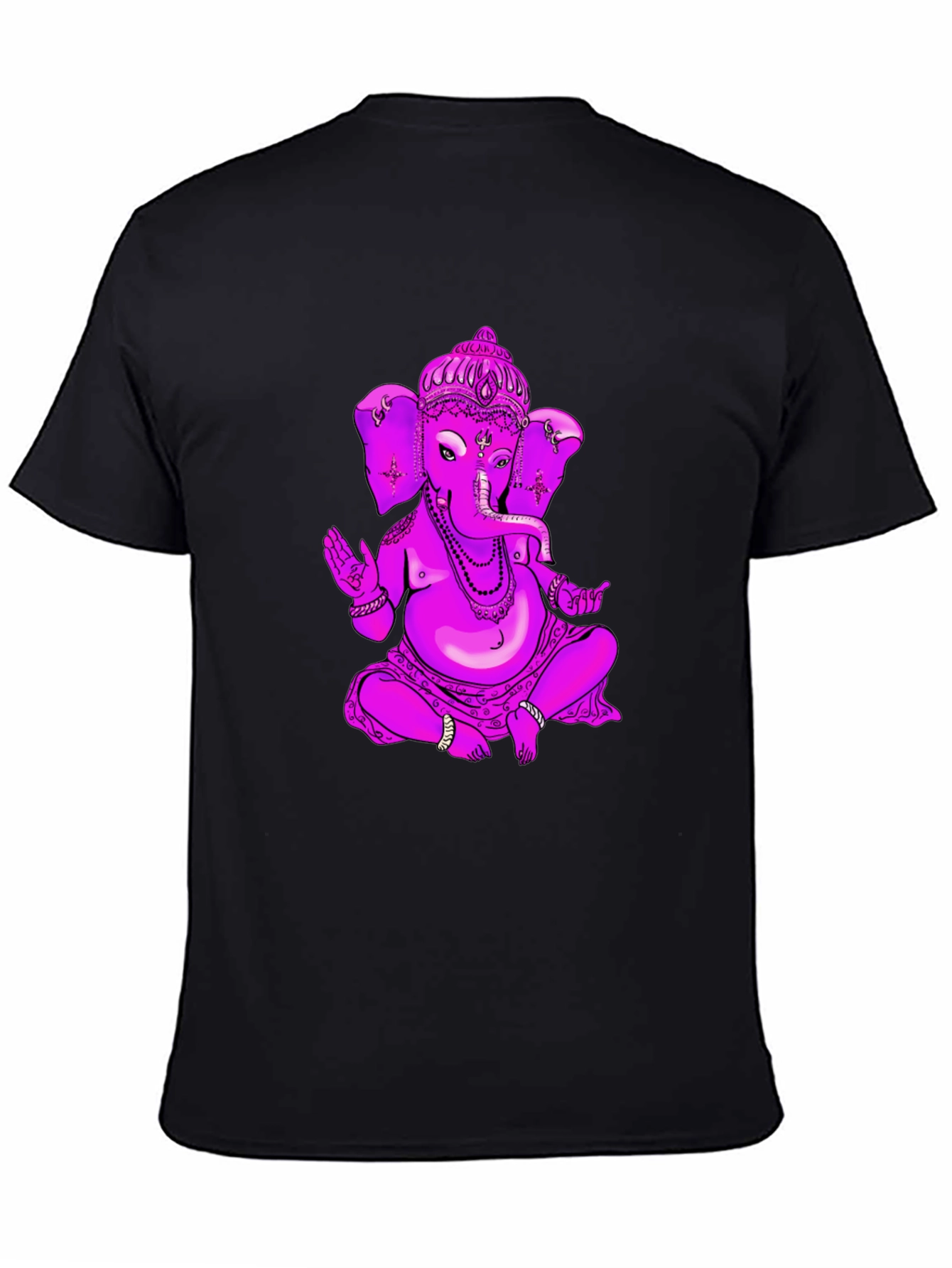 Ganesh Graphic Tee - Black Cotton Blend T-Shirt