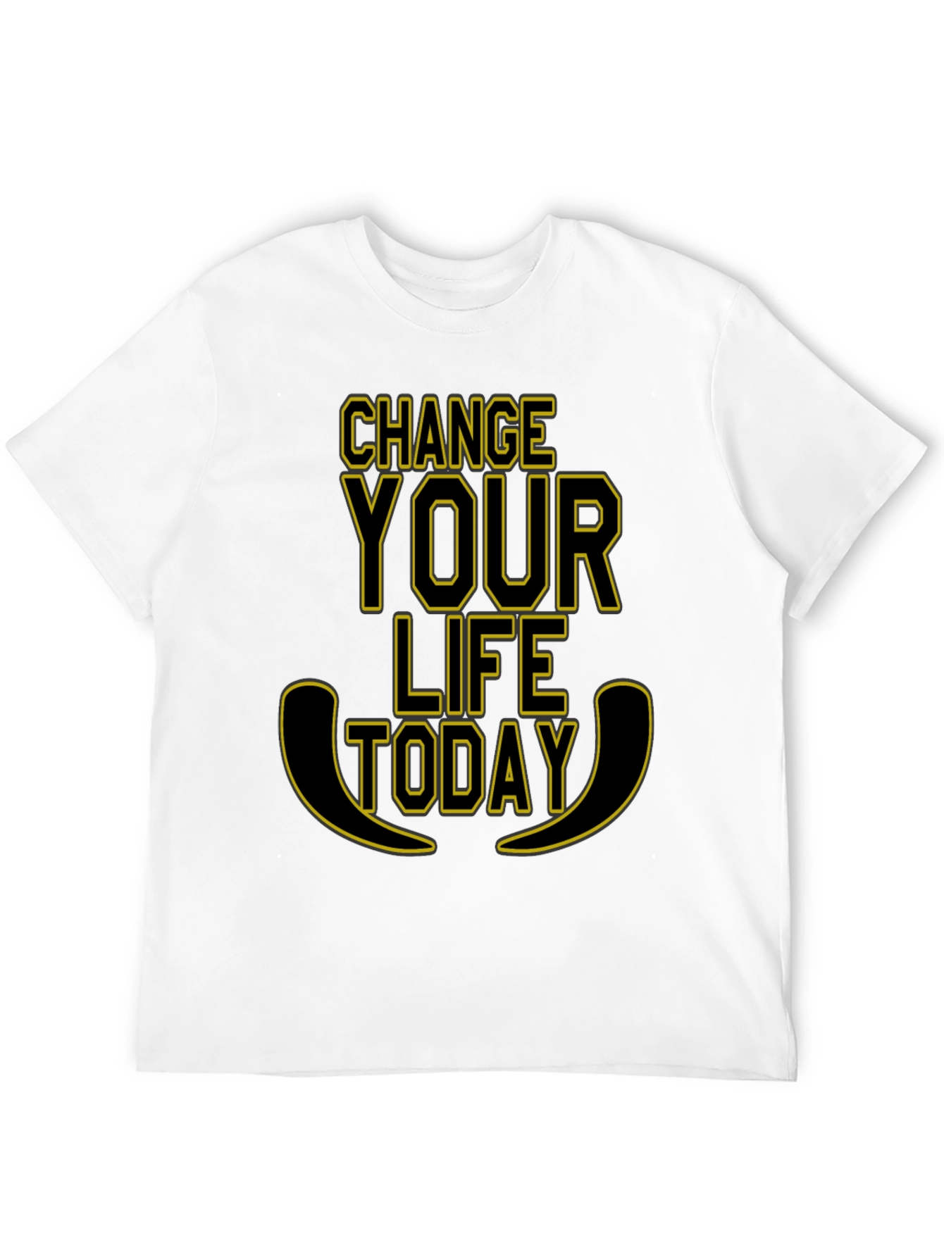 Change Your Life Today Black Graphic Tee