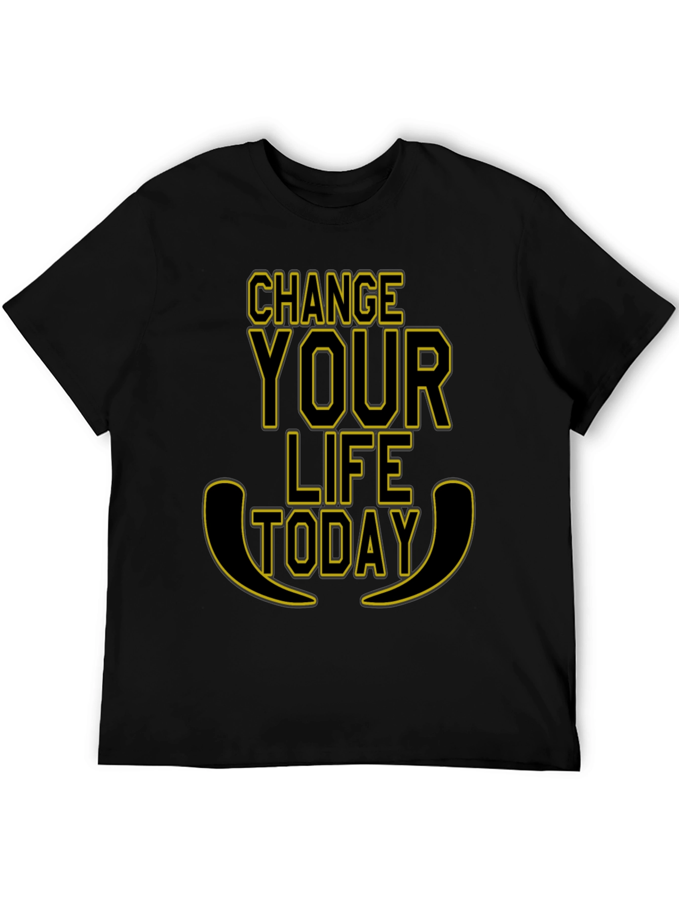 Change Your Life Today Black Graphic Tee