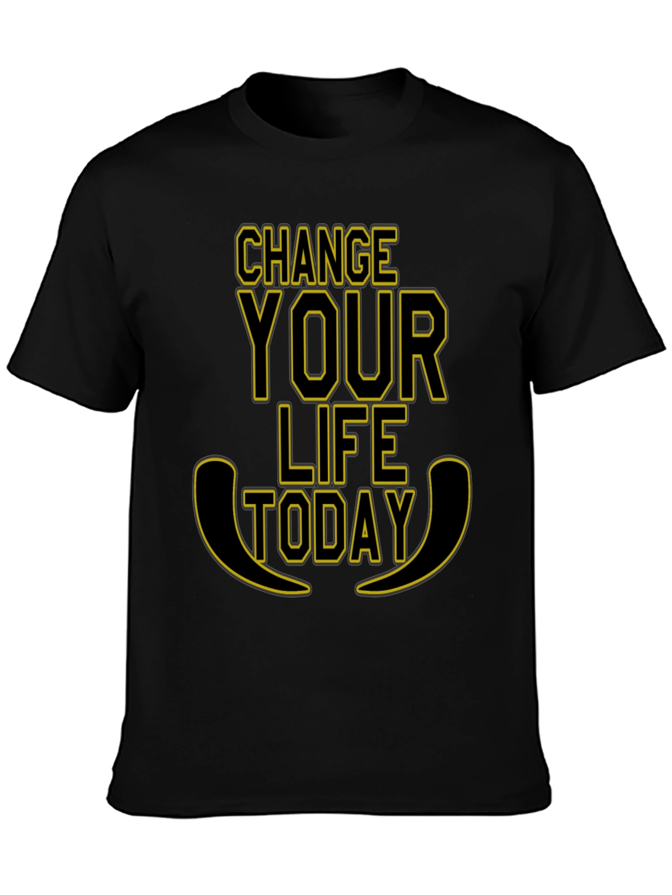 Change Your Life Today Black Graphic Tee