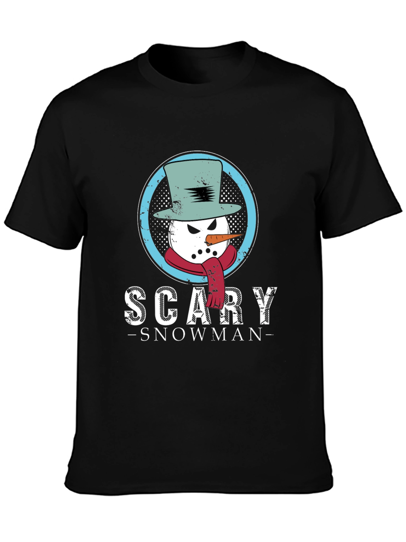 Scary Snowman Graphic Tee - Holiday Fun