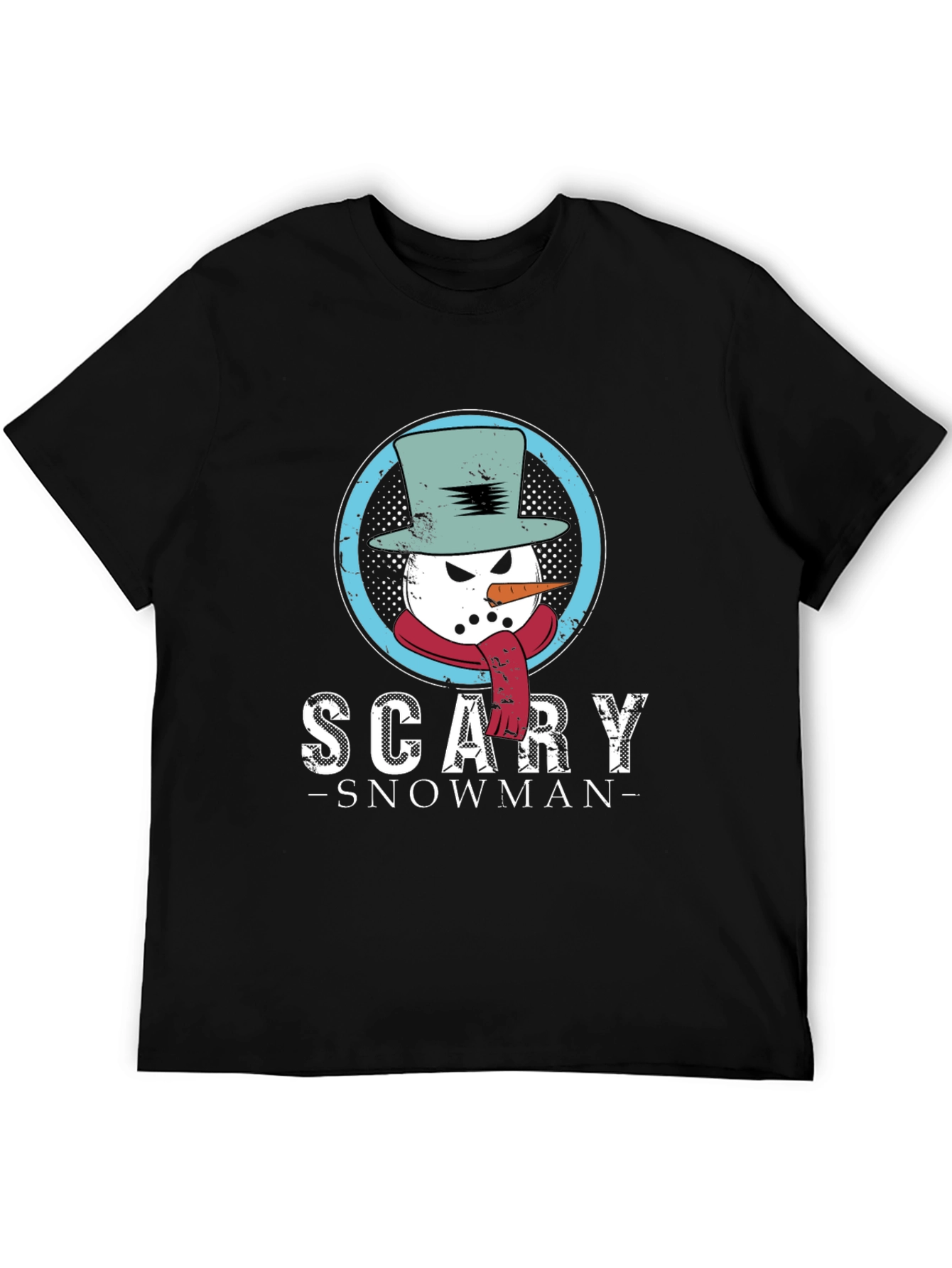 Scary Snowman Graphic Tee - Holiday Fun