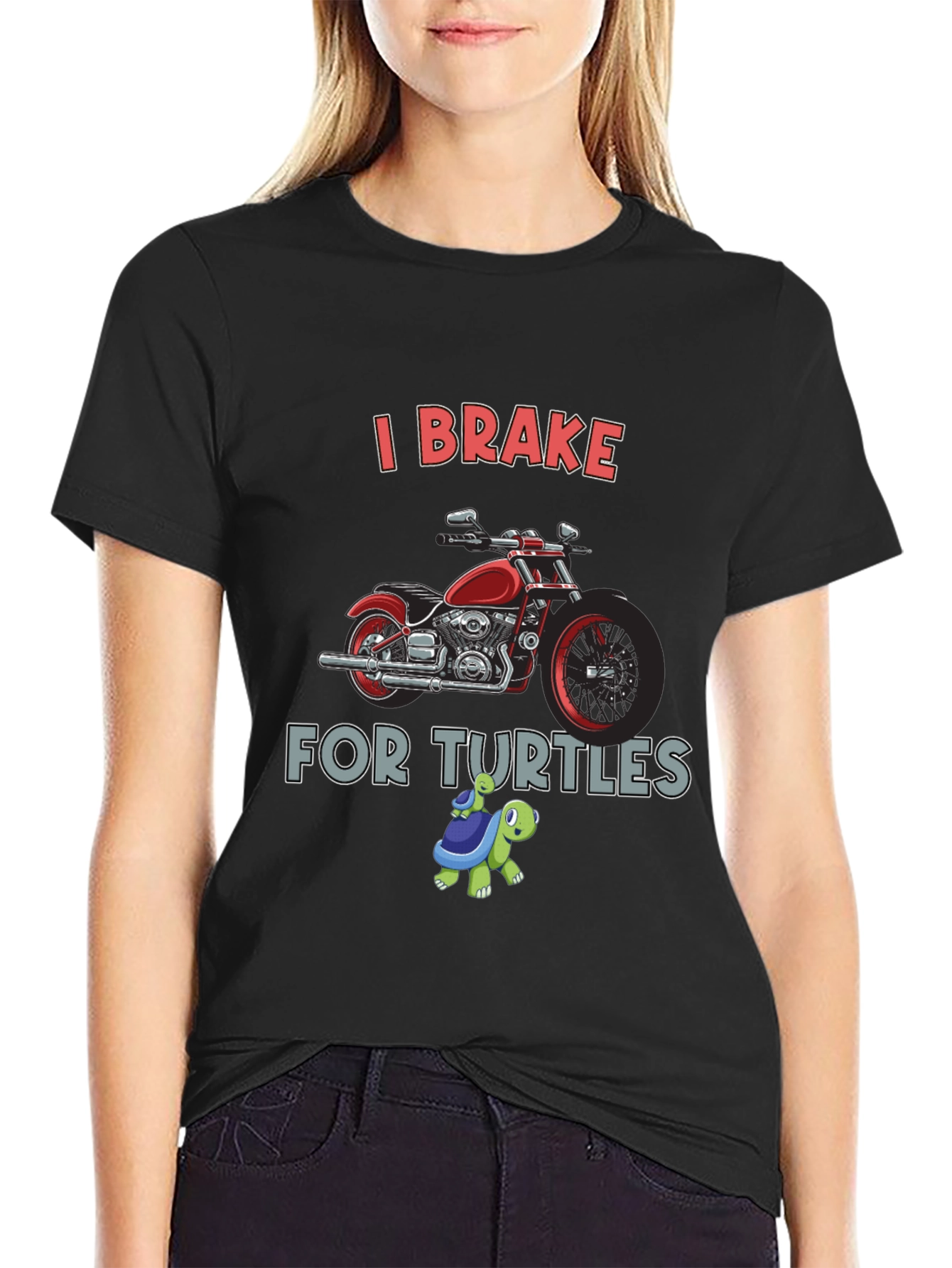 I Brake for Turtles Motorcycle T-Shirt