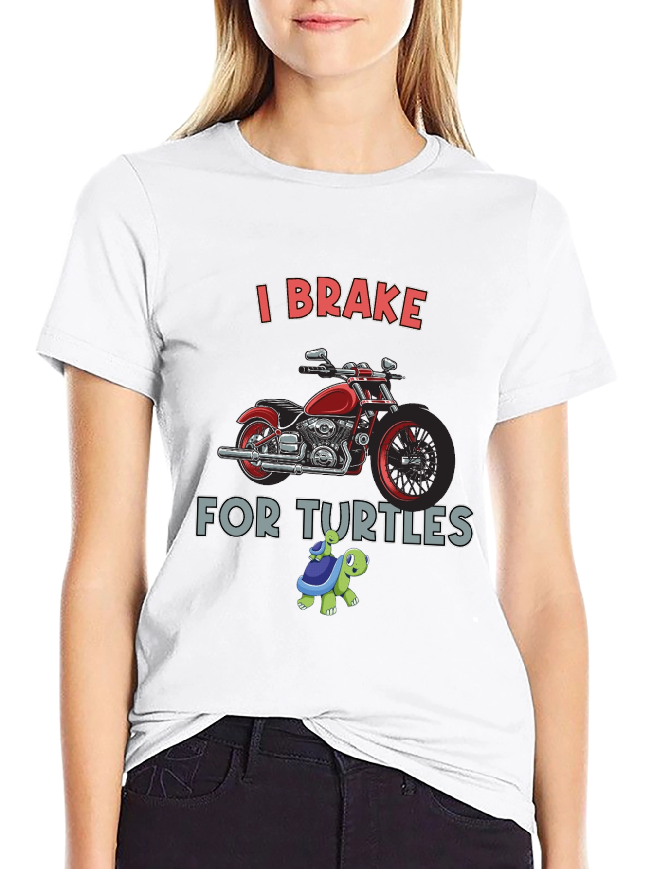 I Brake for Turtles Motorcycle T-Shirt