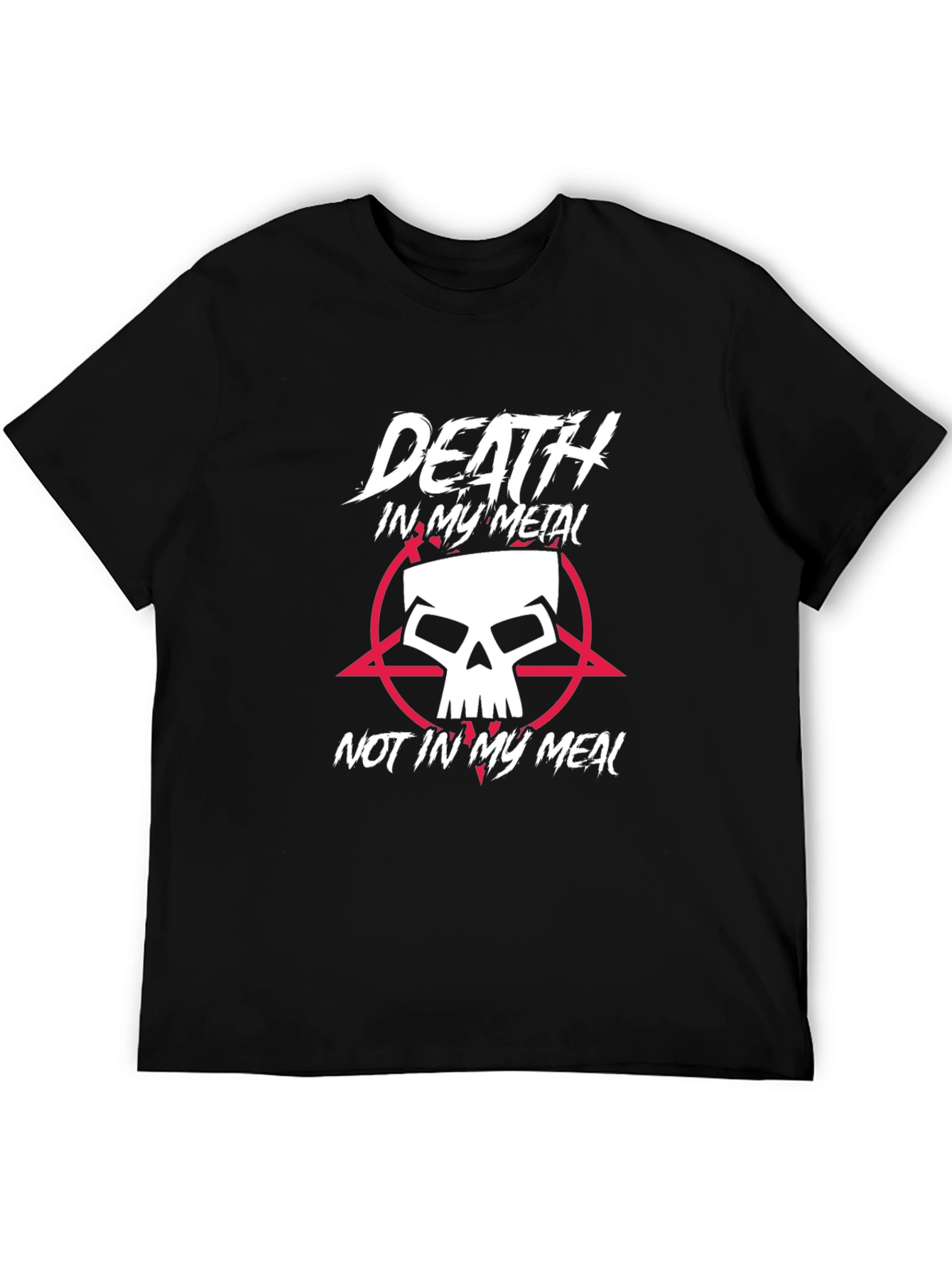 Death in My Metal Skull Graphic T-Shirt
