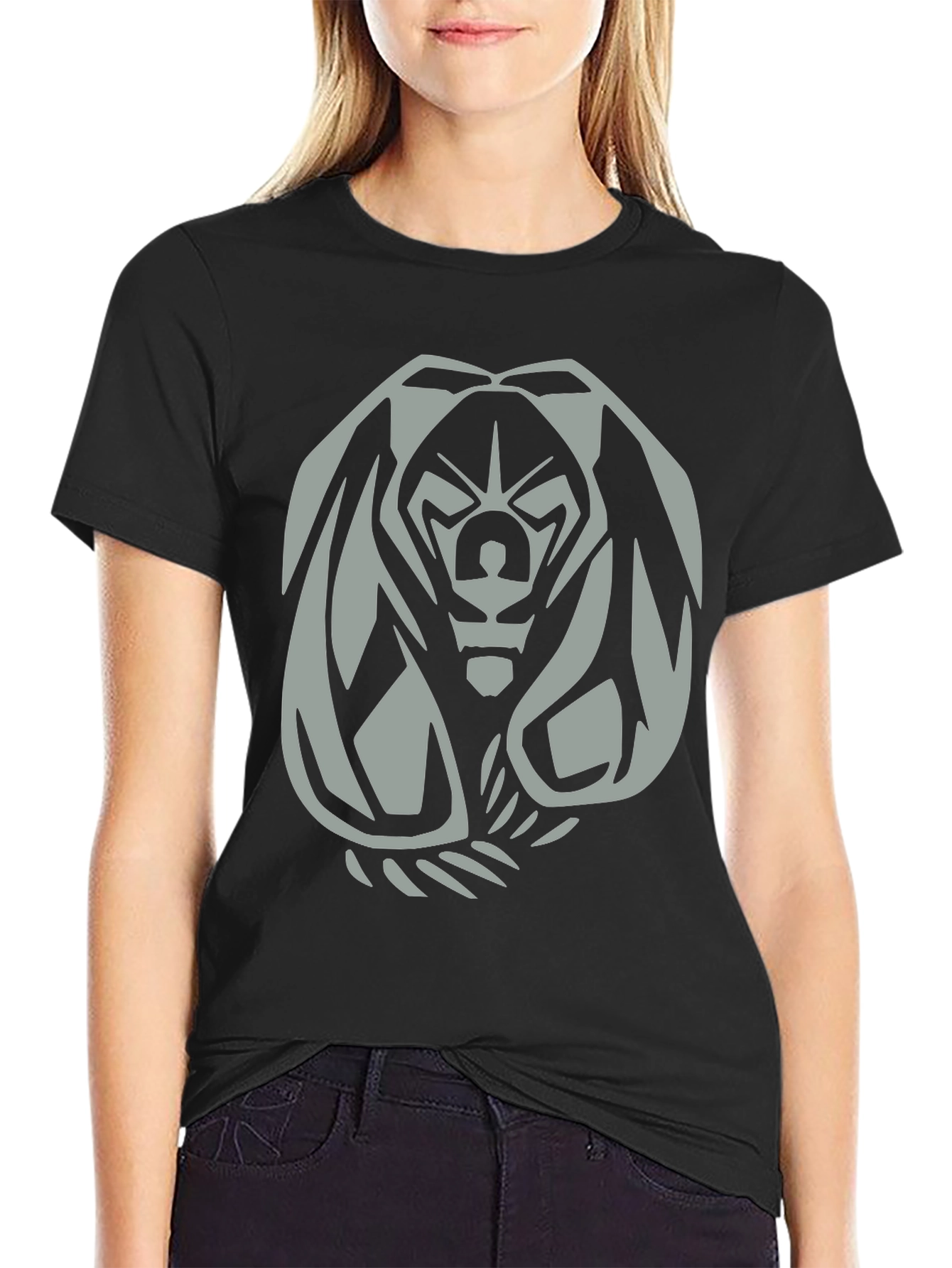 Mens Black Graphic Tee - Fierce Bear Design