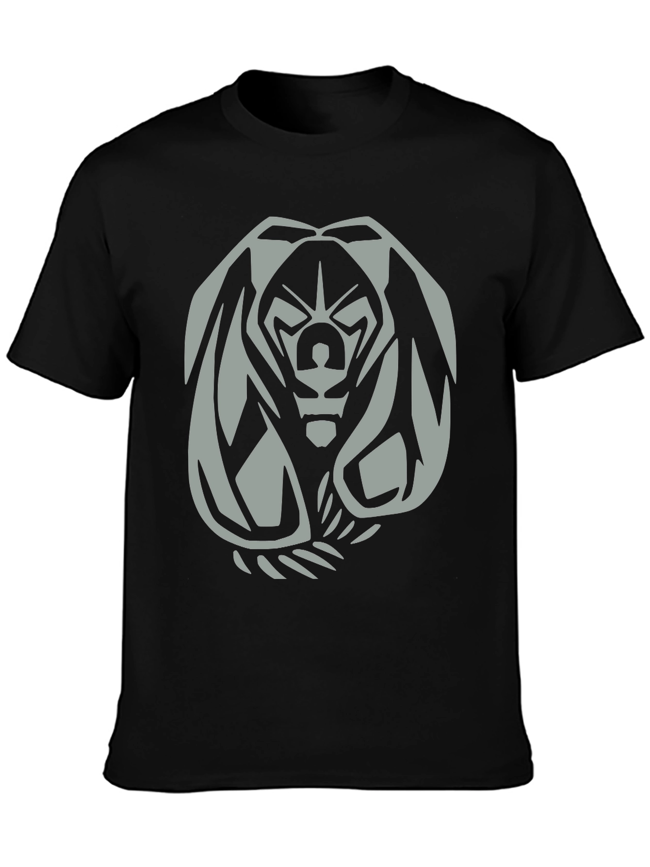 Mens Black Graphic Tee - Fierce Bear Design
