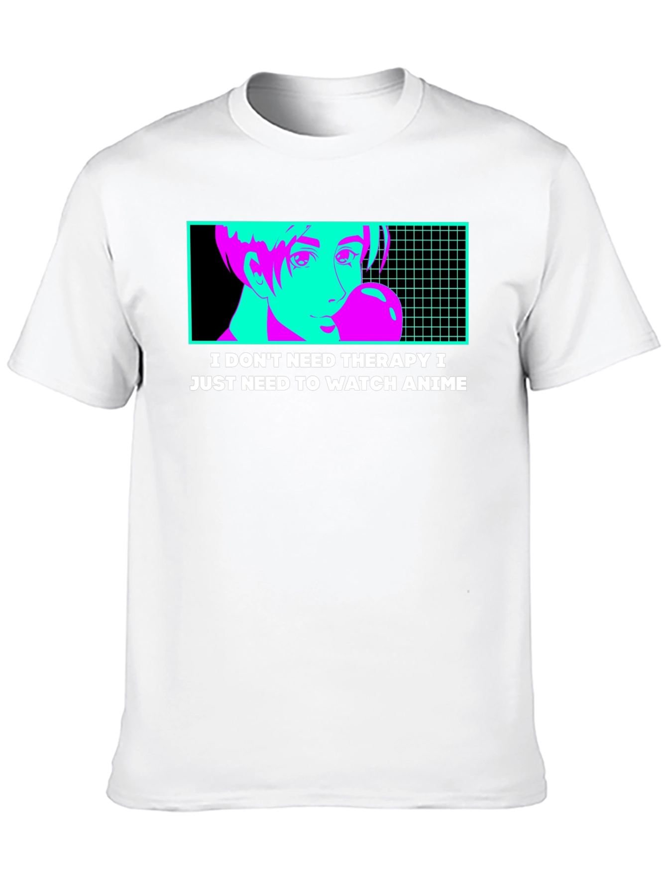 Anime Therapy T-Shirt - Black Graphic Tee