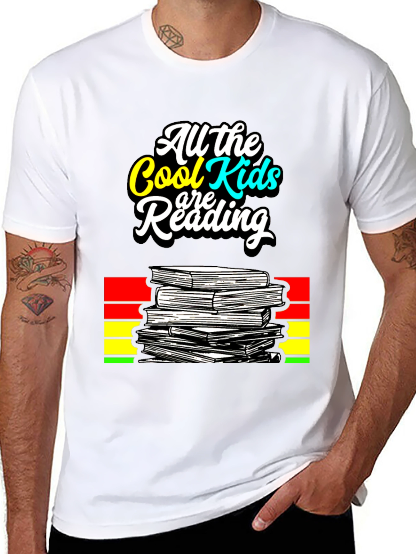 Cool Kids Reading Graphic T-Shirt