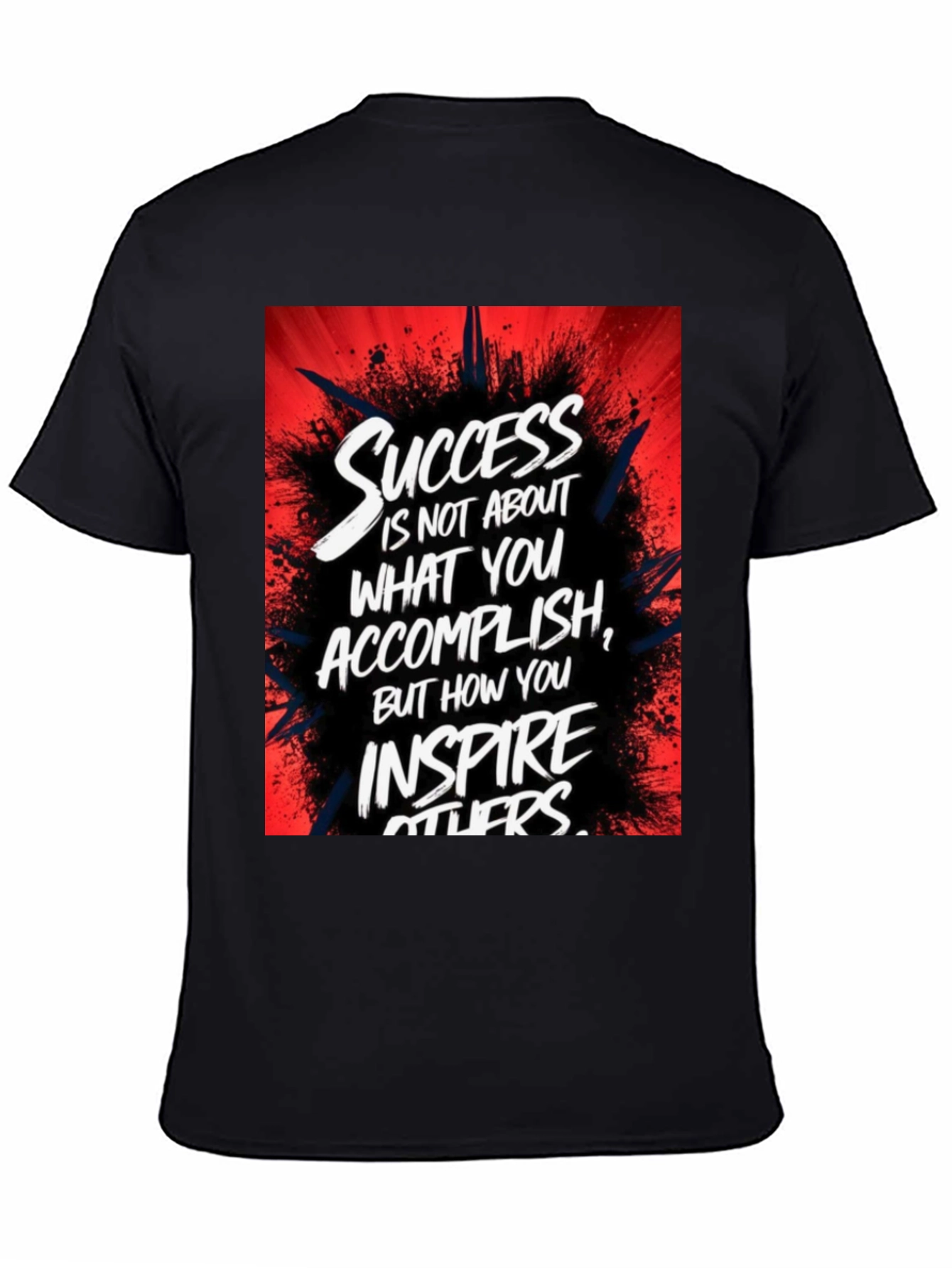 Inspirational Success Graphic Black T-Shirt