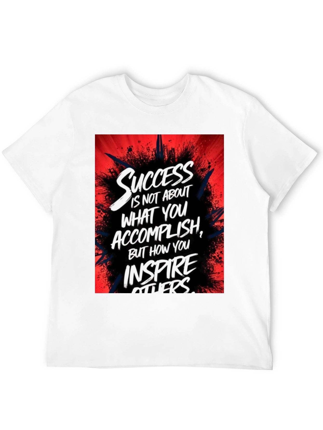 Inspirational Success Graphic Black T-Shirt