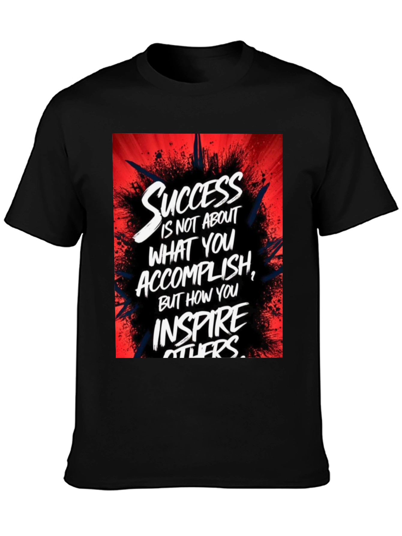 Inspirational Success Graphic Black T-Shirt