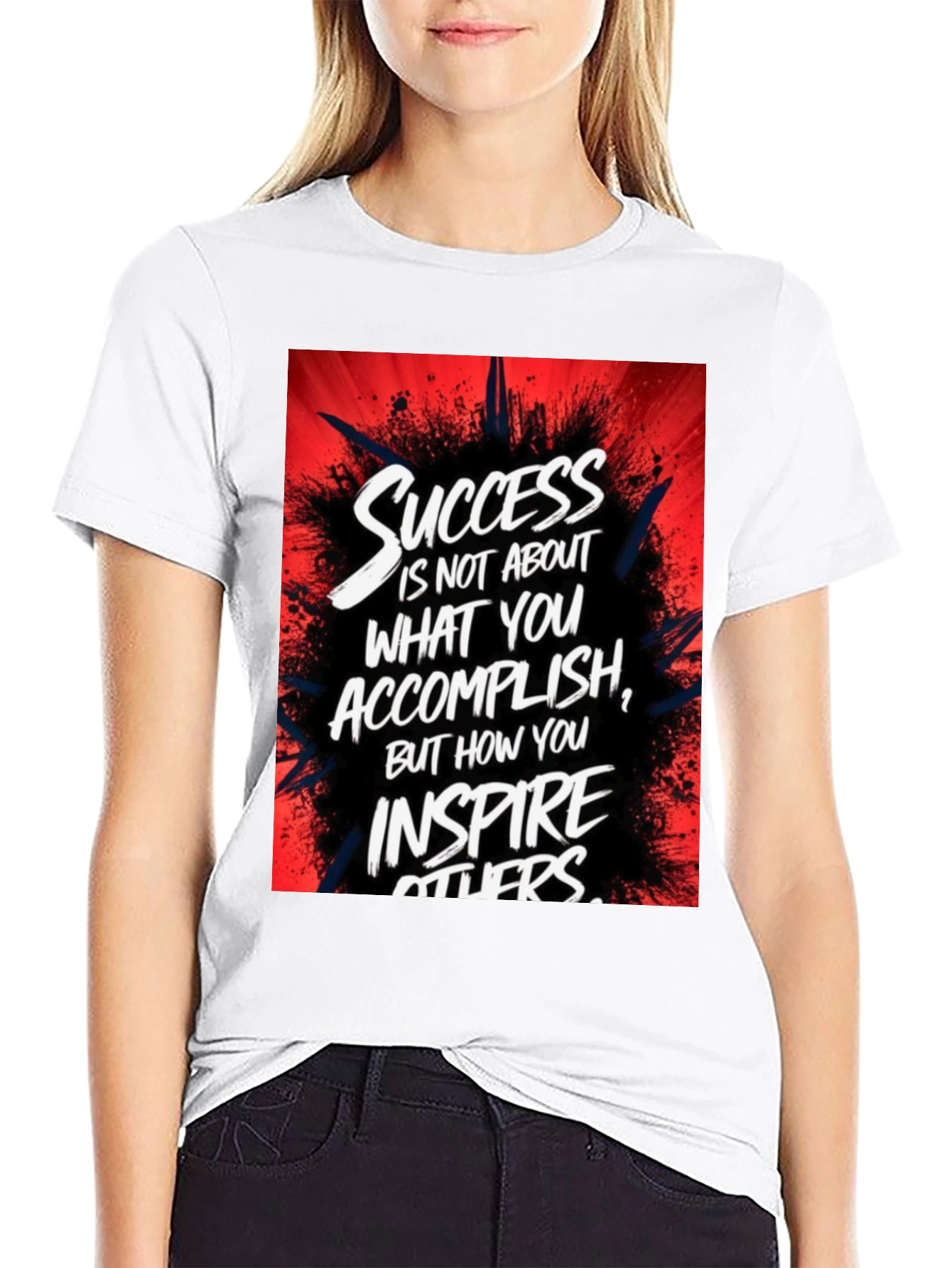 Inspirational Success Graphic Black T-Shirt
