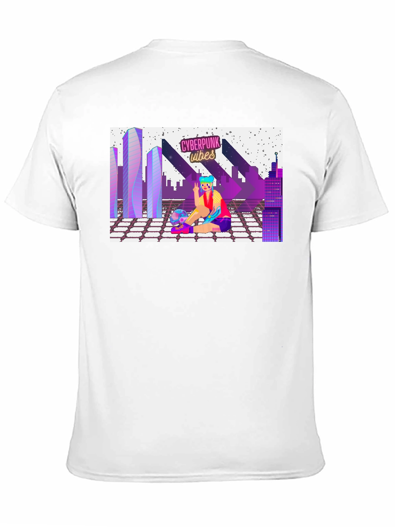 Cyberpunk Vibes Graphic Tee - Retro Style