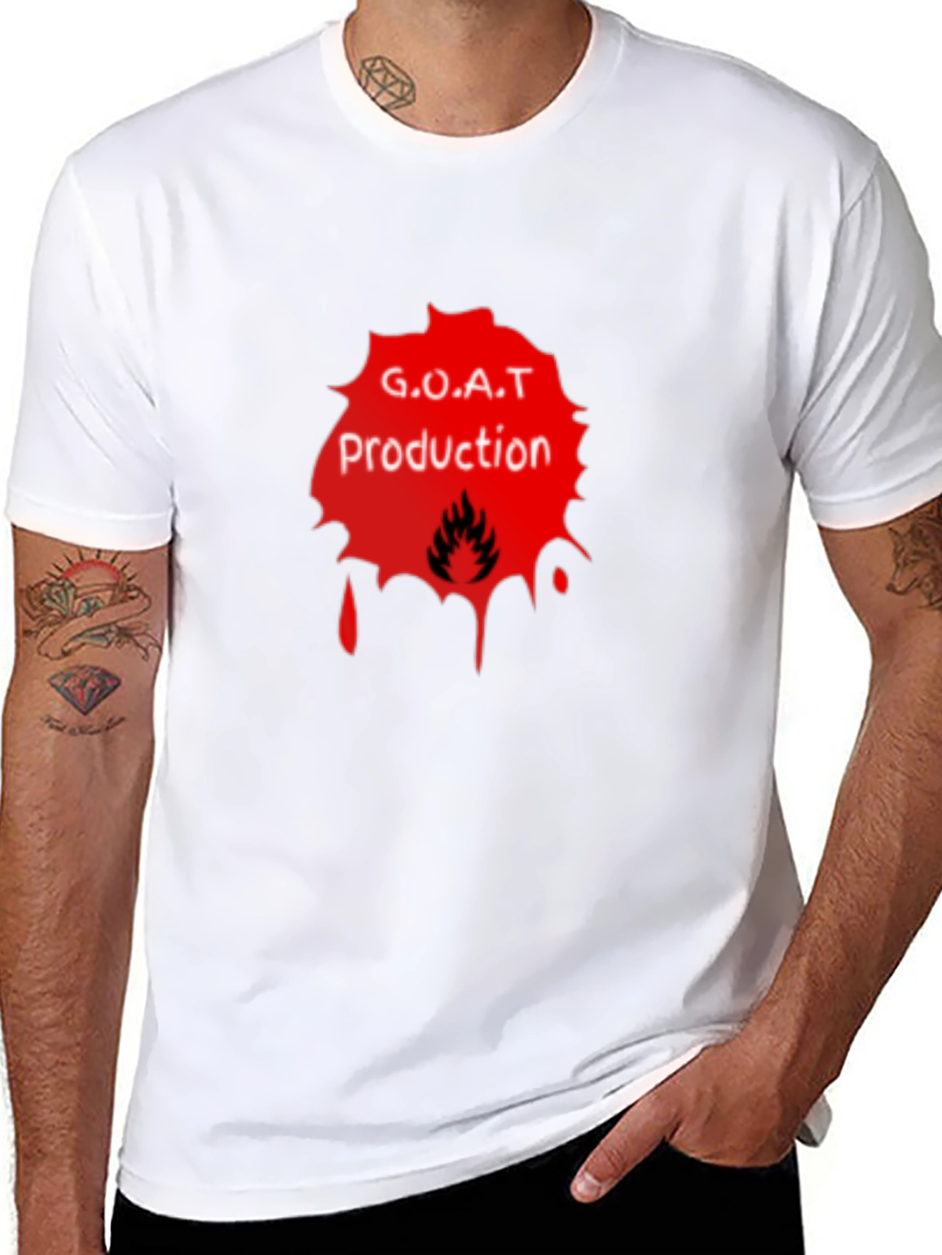 G.O.A.T Production Black Graphic Tee