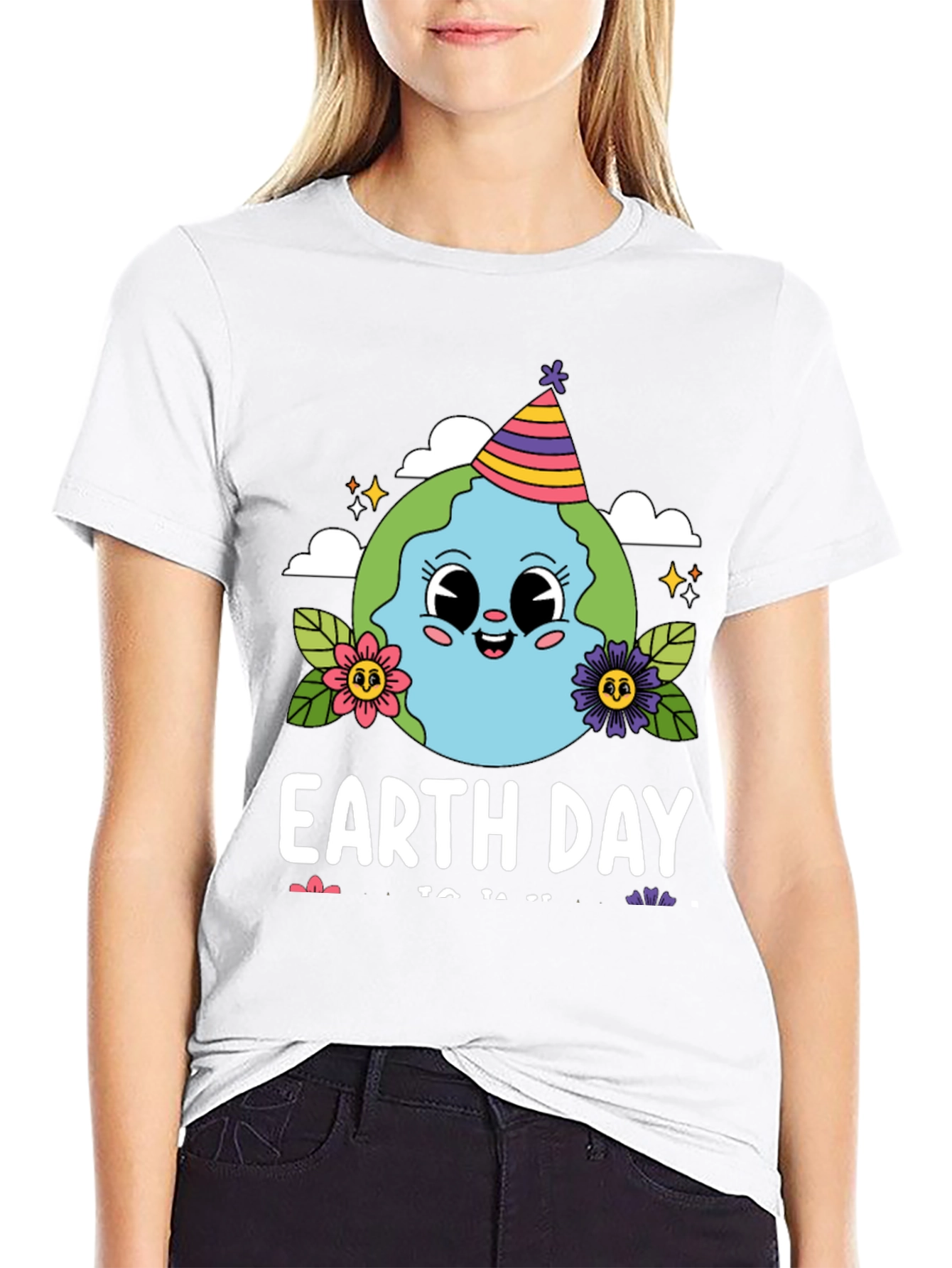 Earth Day Cartoon Globe T-Shirt