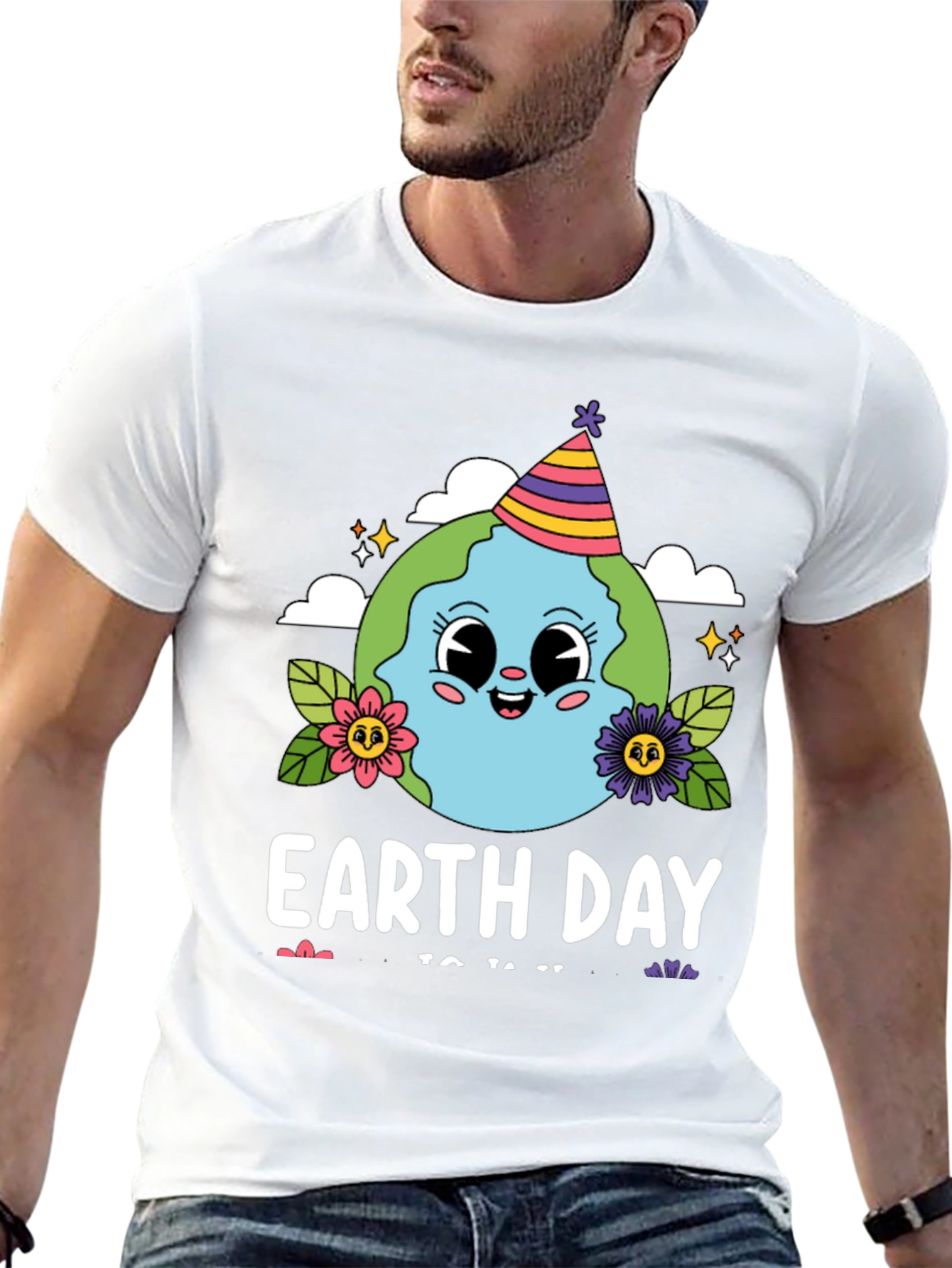 Earth Day Cartoon Globe T-Shirt