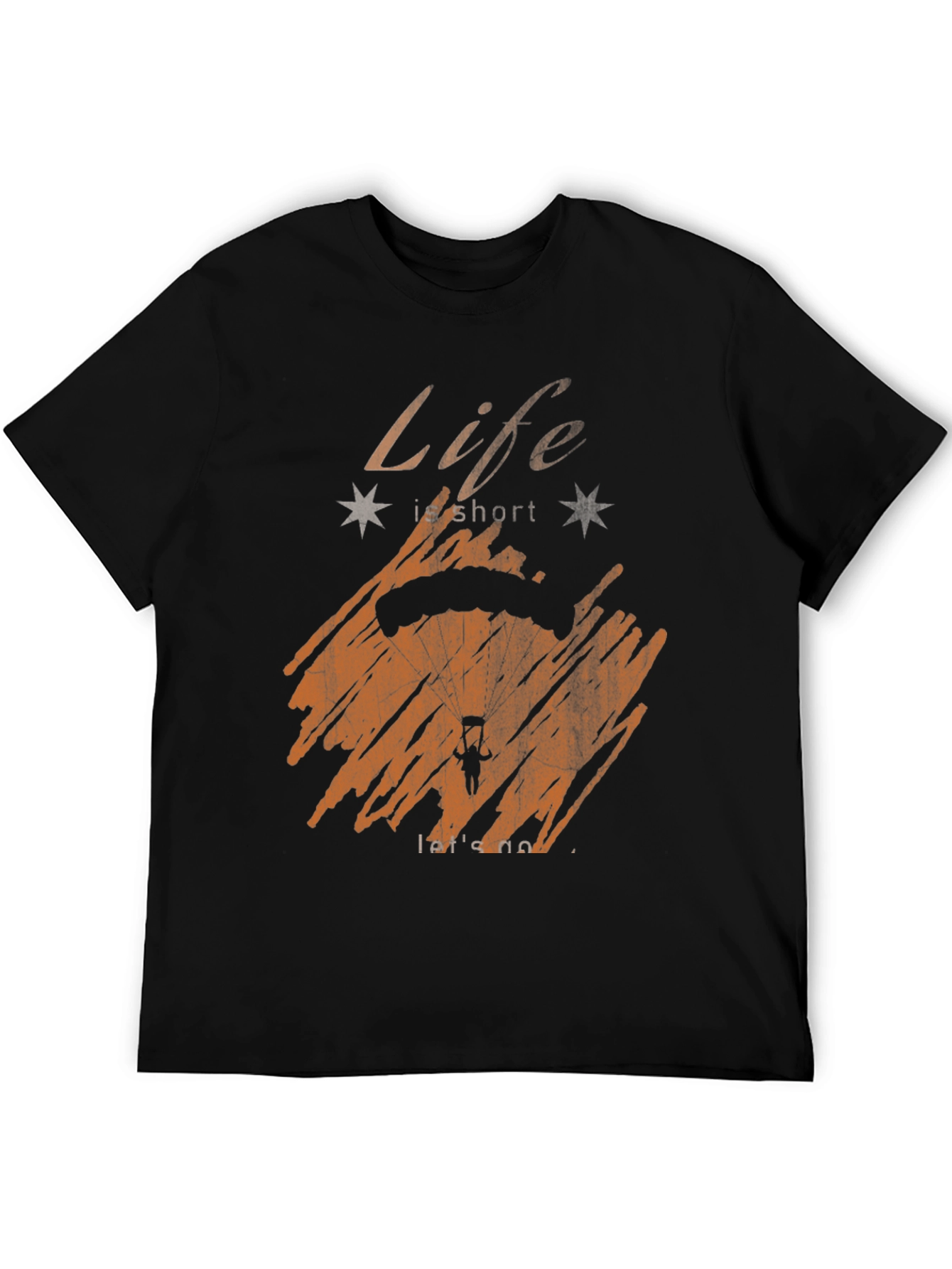 Life Is Short Parachute Graphic T-Shirt