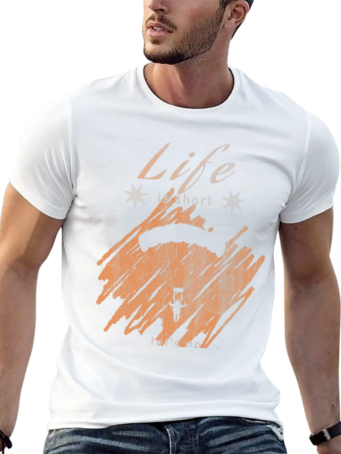 Life Is Short Parachute Graphic T-Shirt