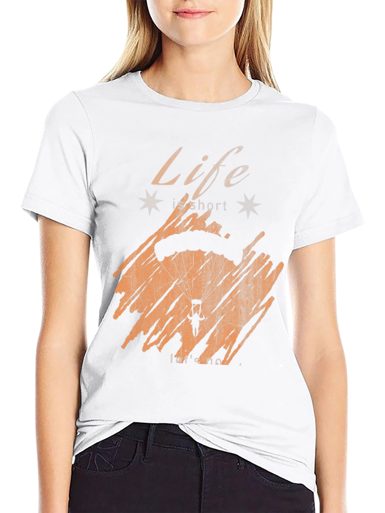Life Is Short Parachute Graphic T-Shirt