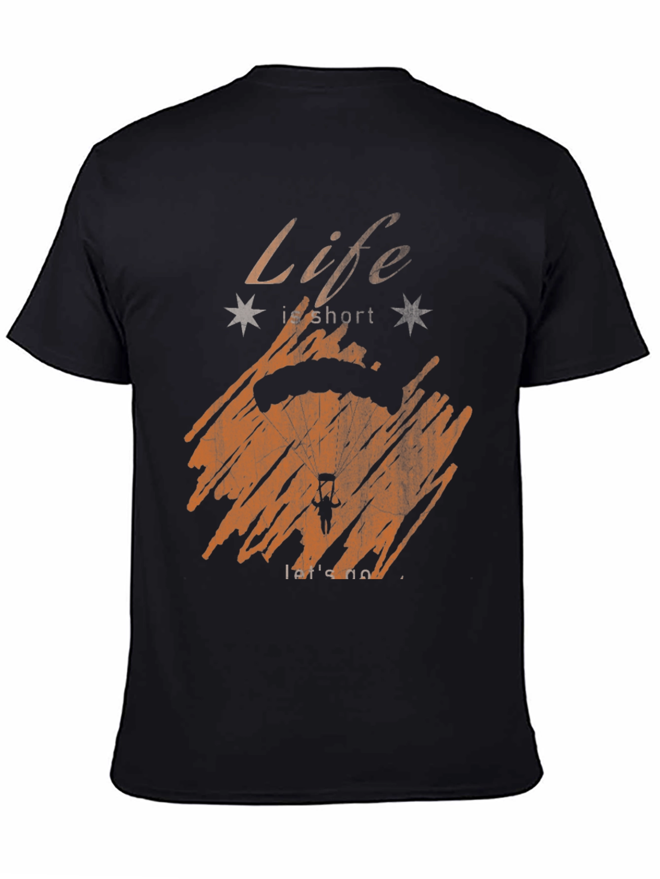 Life Is Short Parachute Graphic T-Shirt