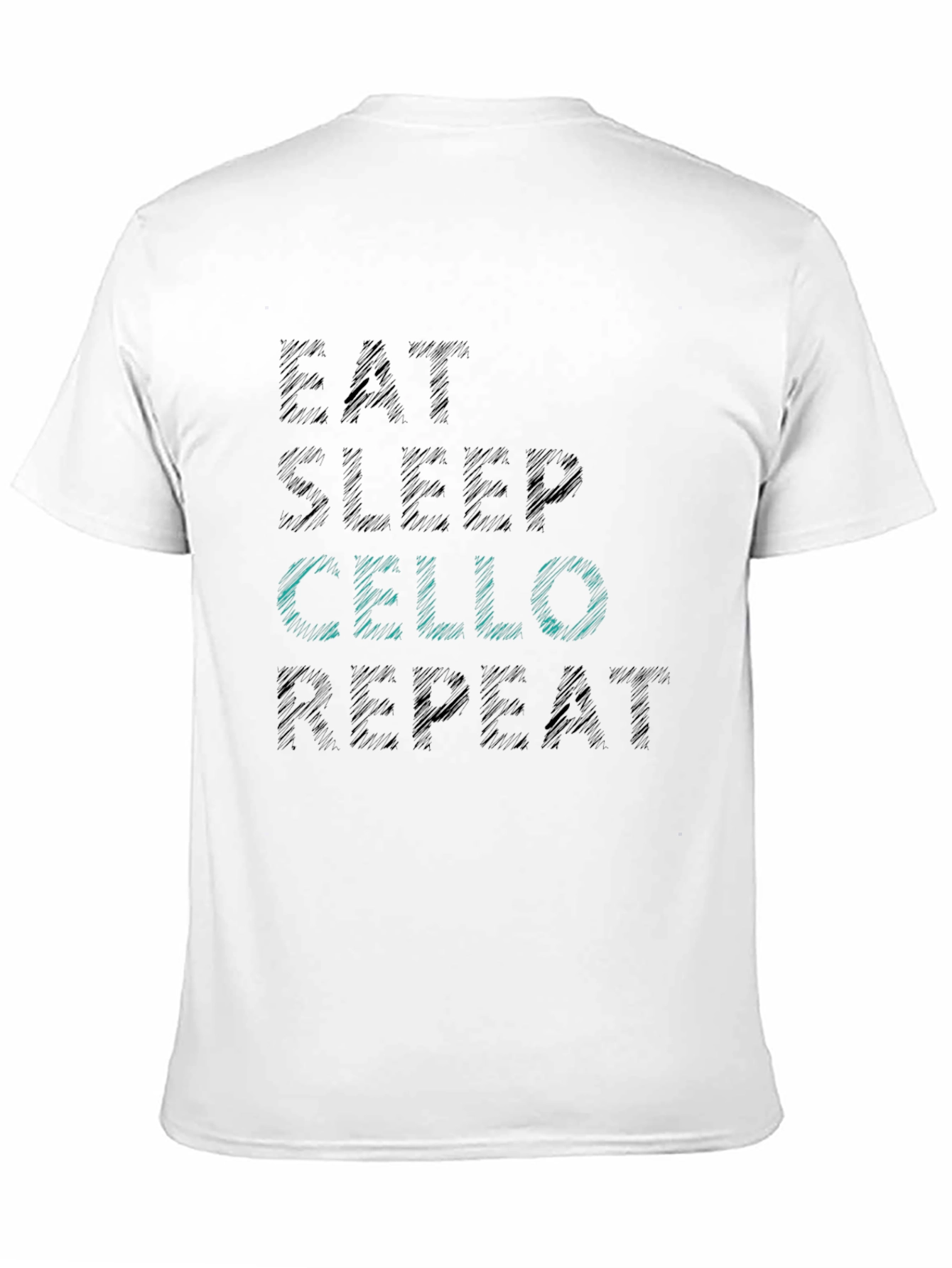 Eat Sleep Cello Repeat Black T-Shirt