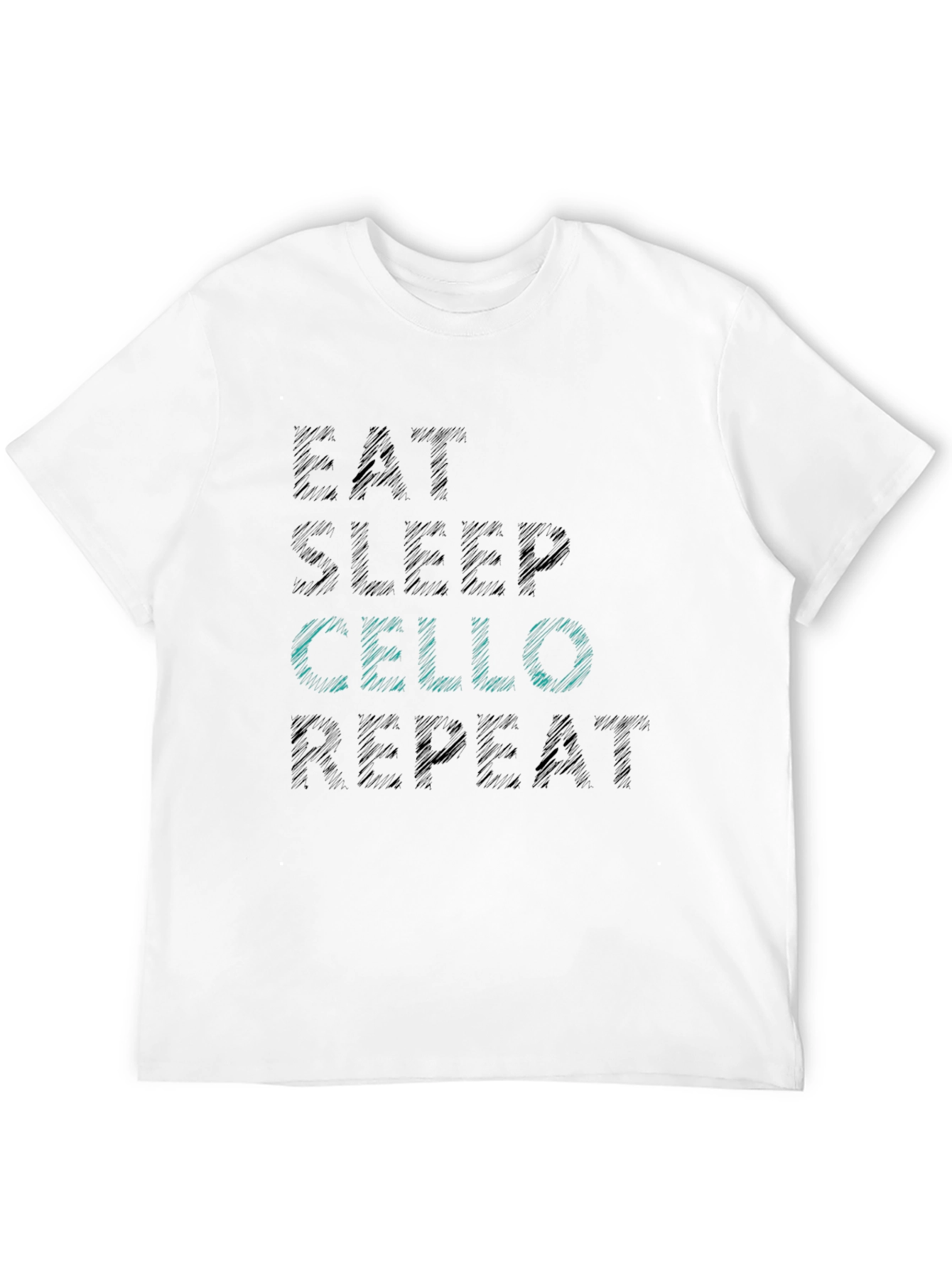 Eat Sleep Cello Repeat Black T-Shirt