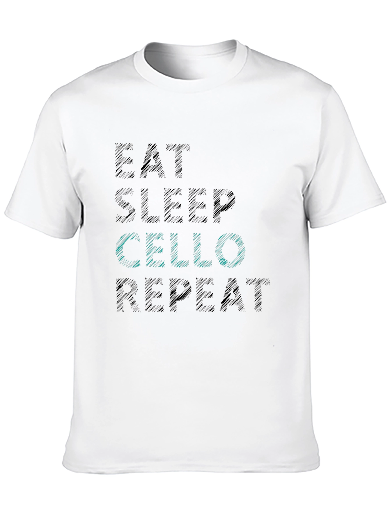 Eat Sleep Cello Repeat Black T-Shirt