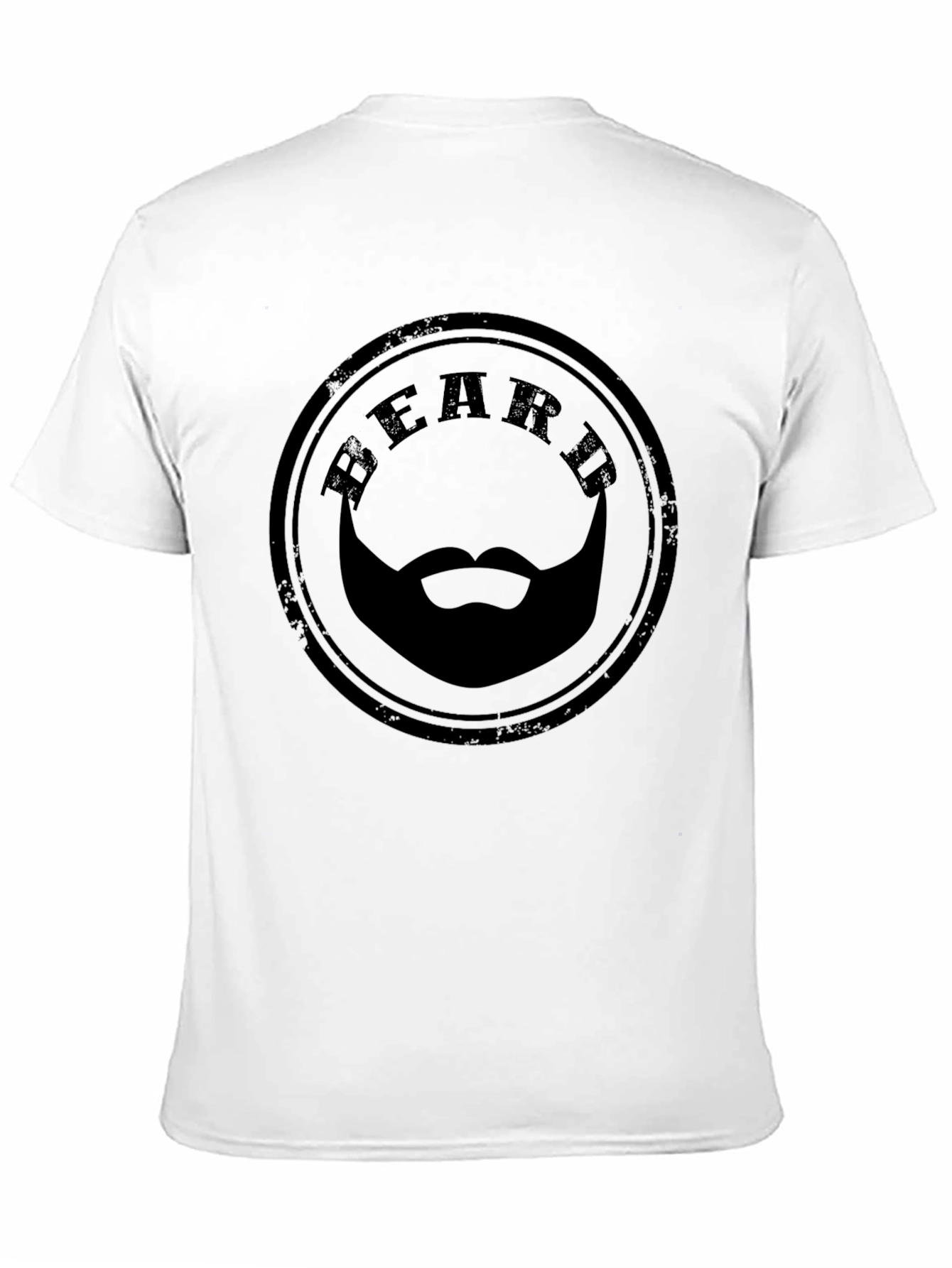 Beard Stamp T-Shirt - Mens Black Graphic Tee