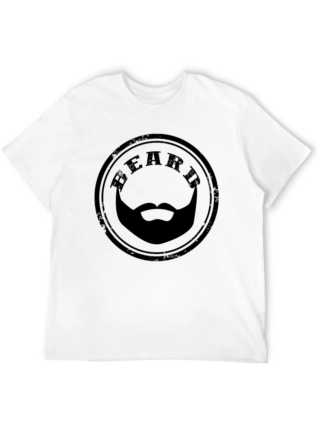 Beard Stamp T-Shirt - Mens Black Graphic Tee
