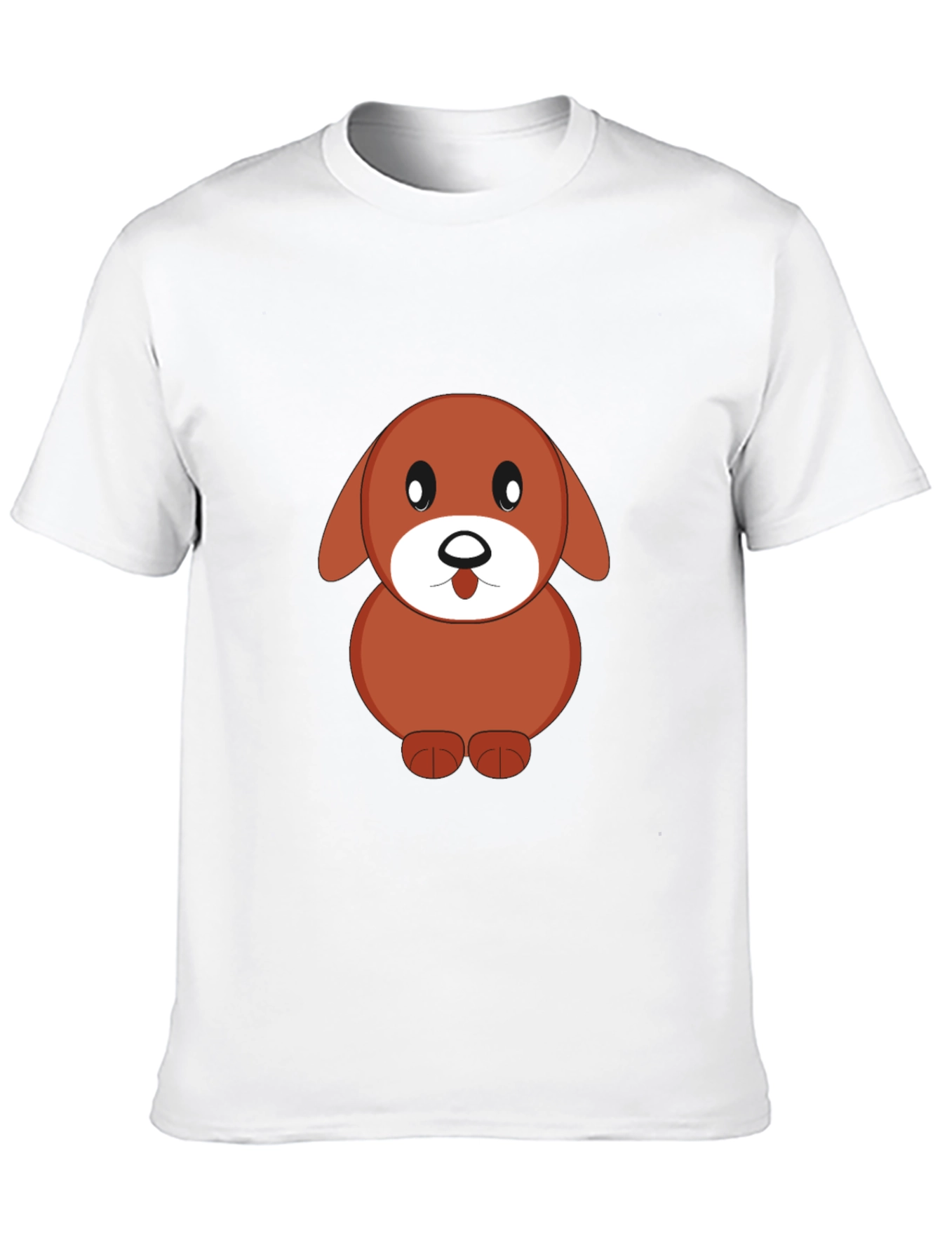 Cartoon Dog Black T-Shirt