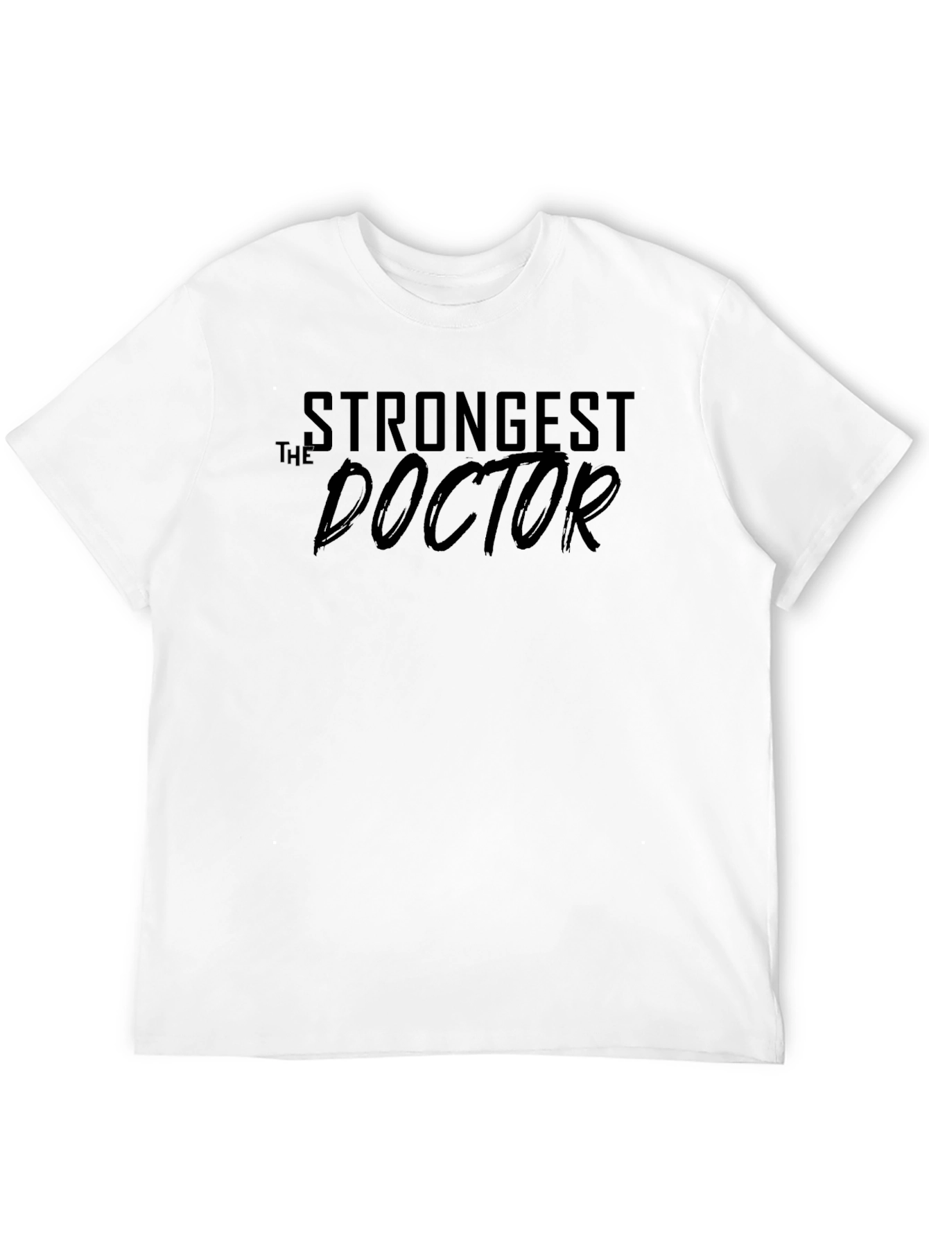Strongest Doctor Graphic Tee - Black Cotton Blend