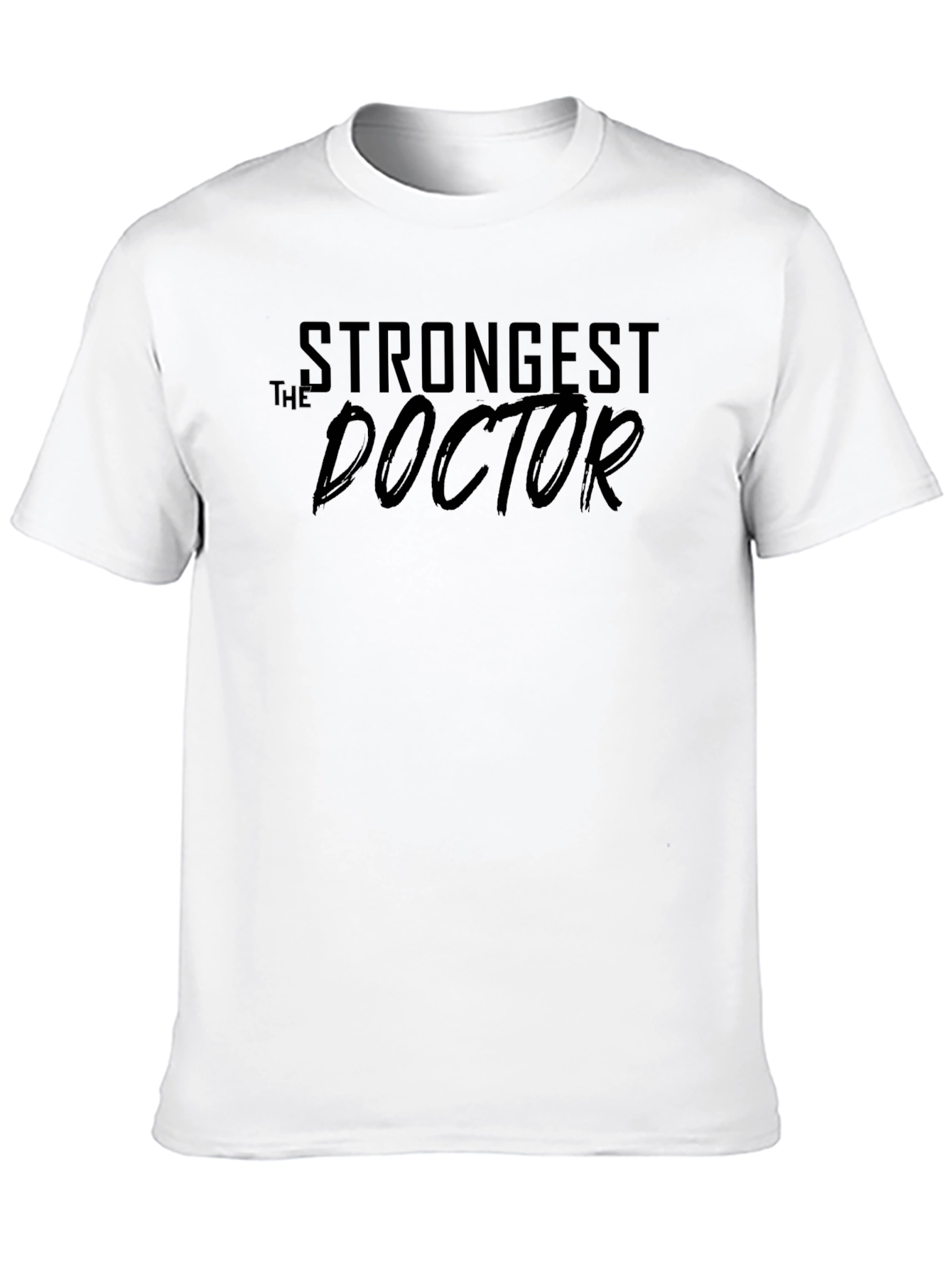 Strongest Doctor Graphic Tee - Black Cotton Blend