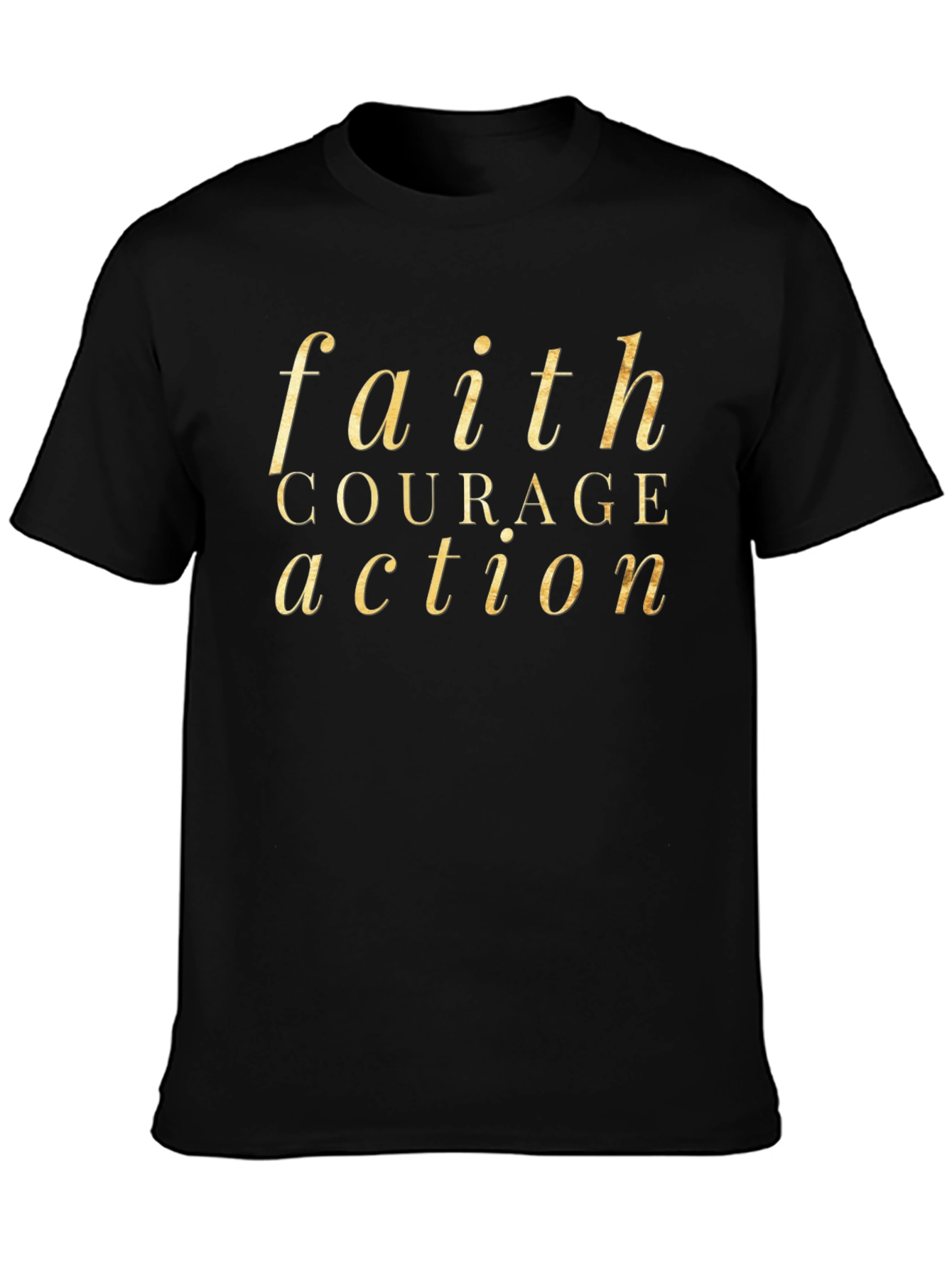 Faith Courage Action Graphic Tee