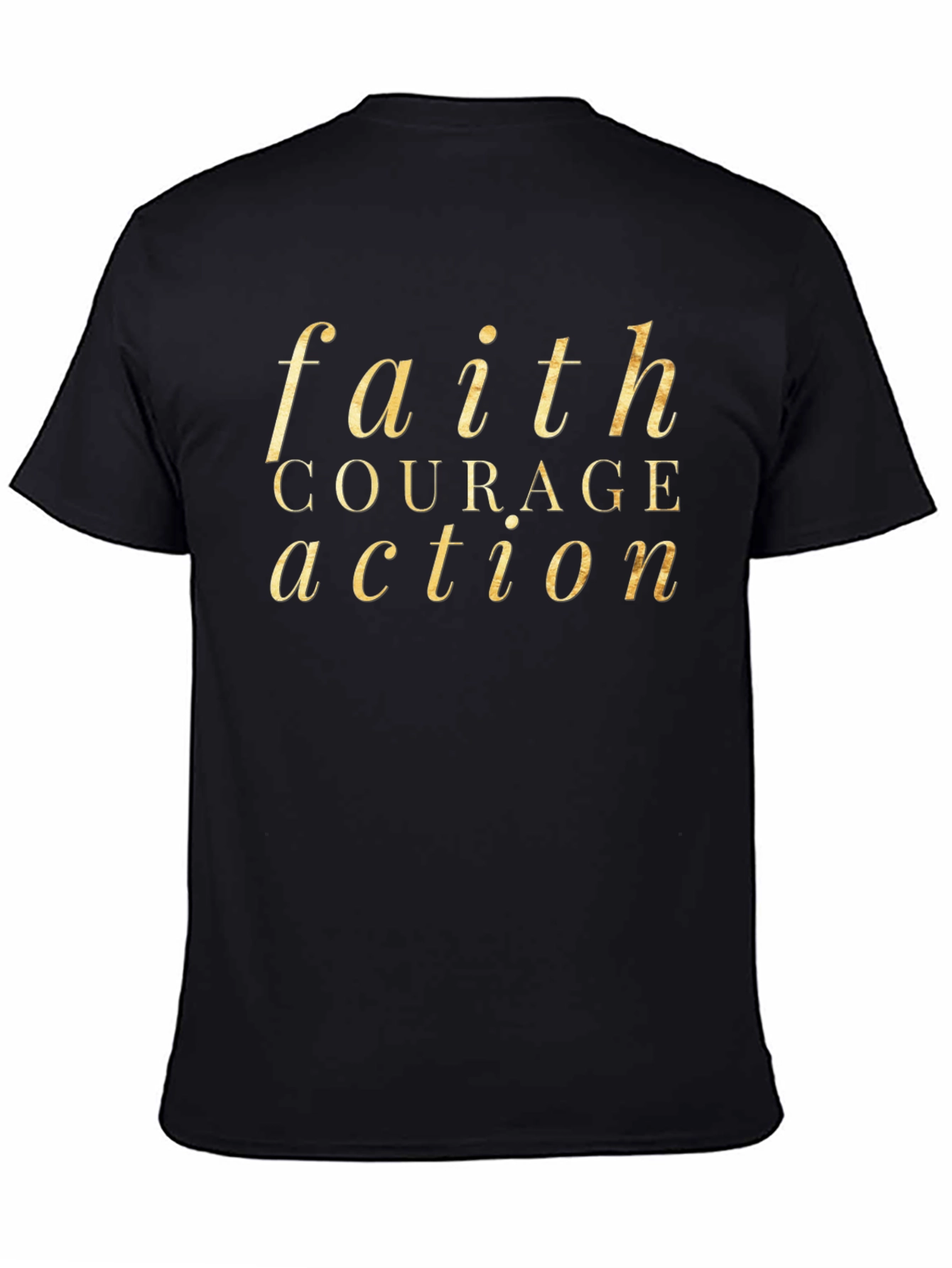 Faith Courage Action Graphic Tee