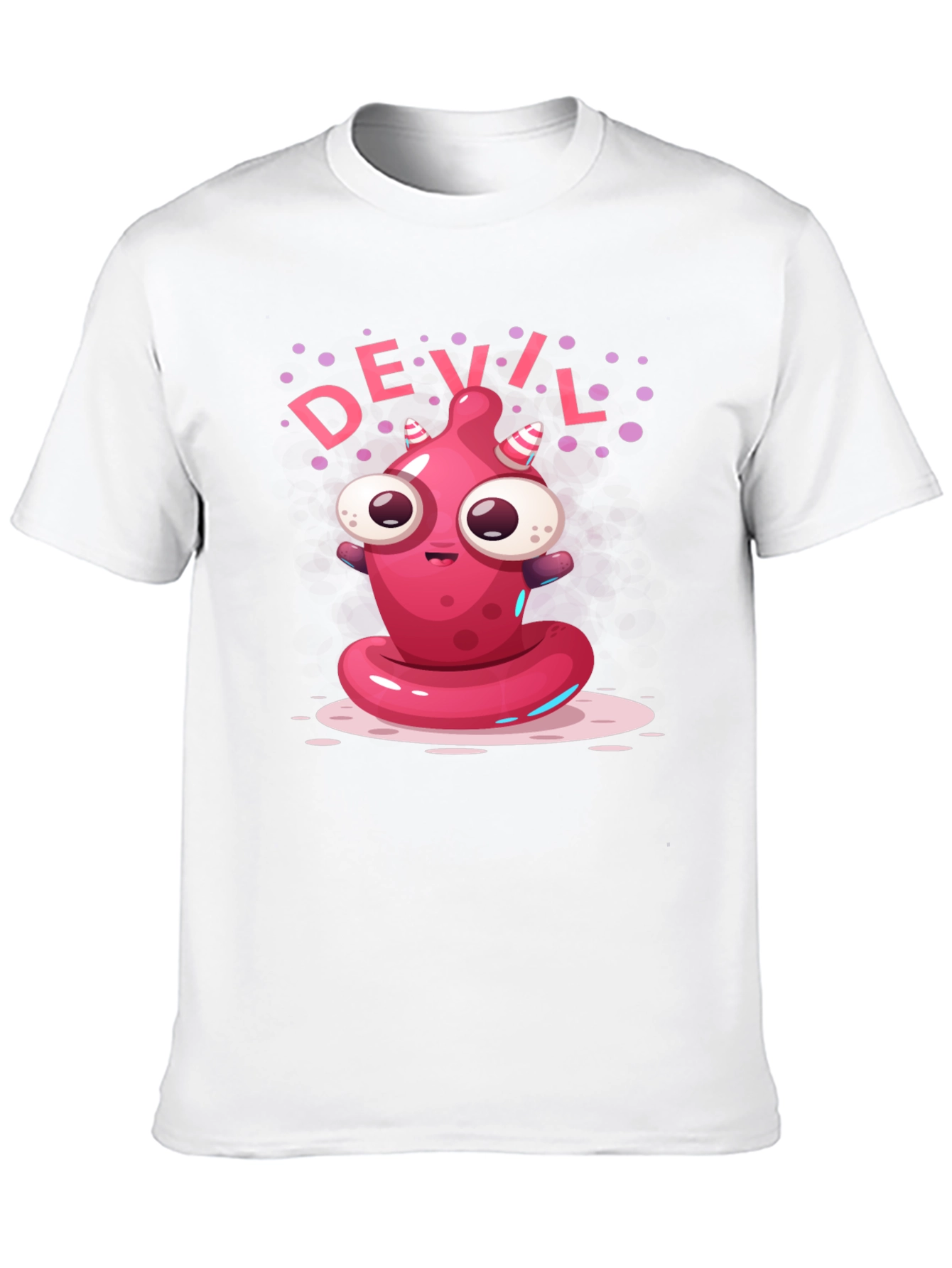 Devil Cartoon Graphic Black T-Shirt