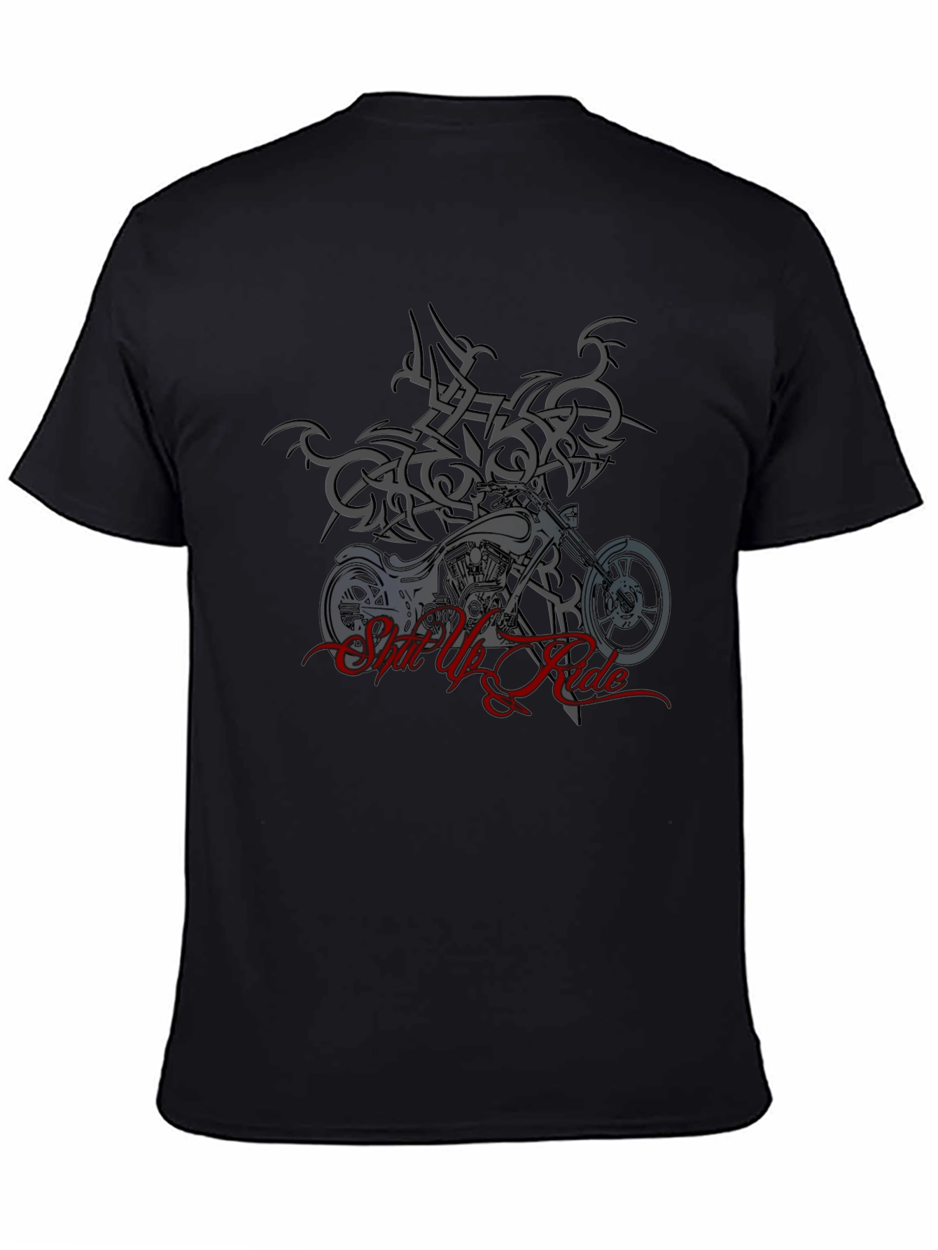 Ride Motorcycle Graphic Black T-Shirt