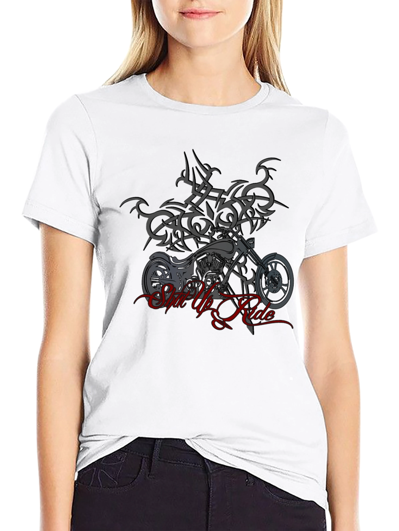 Ride Motorcycle Graphic Black T-Shirt