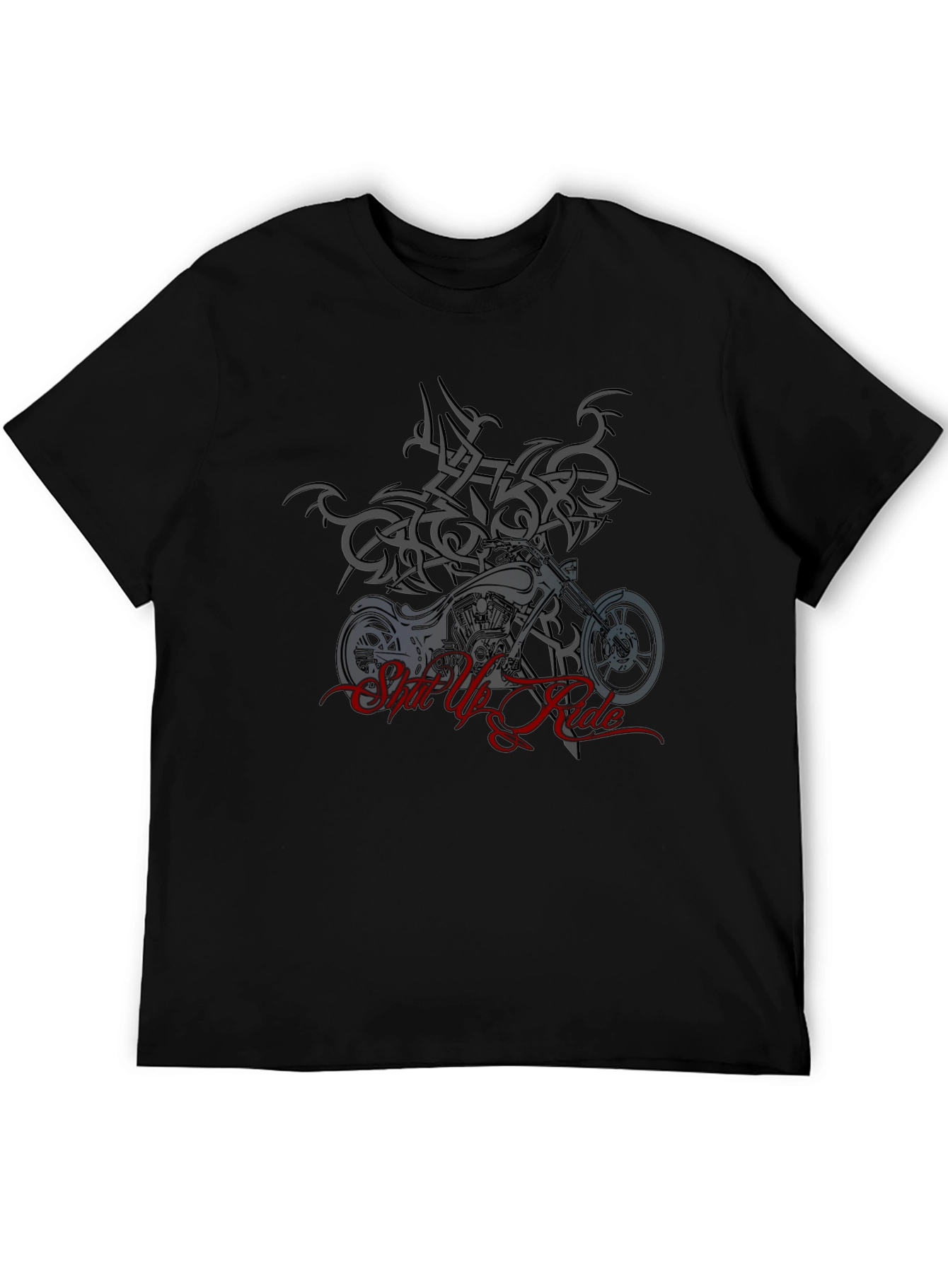 Ride Motorcycle Graphic Black T-Shirt